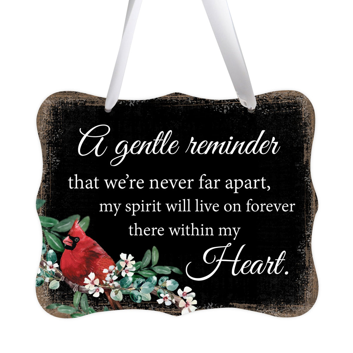Funeral ribbon sign with a heartfelt message – a meaningful memorial tribute.
