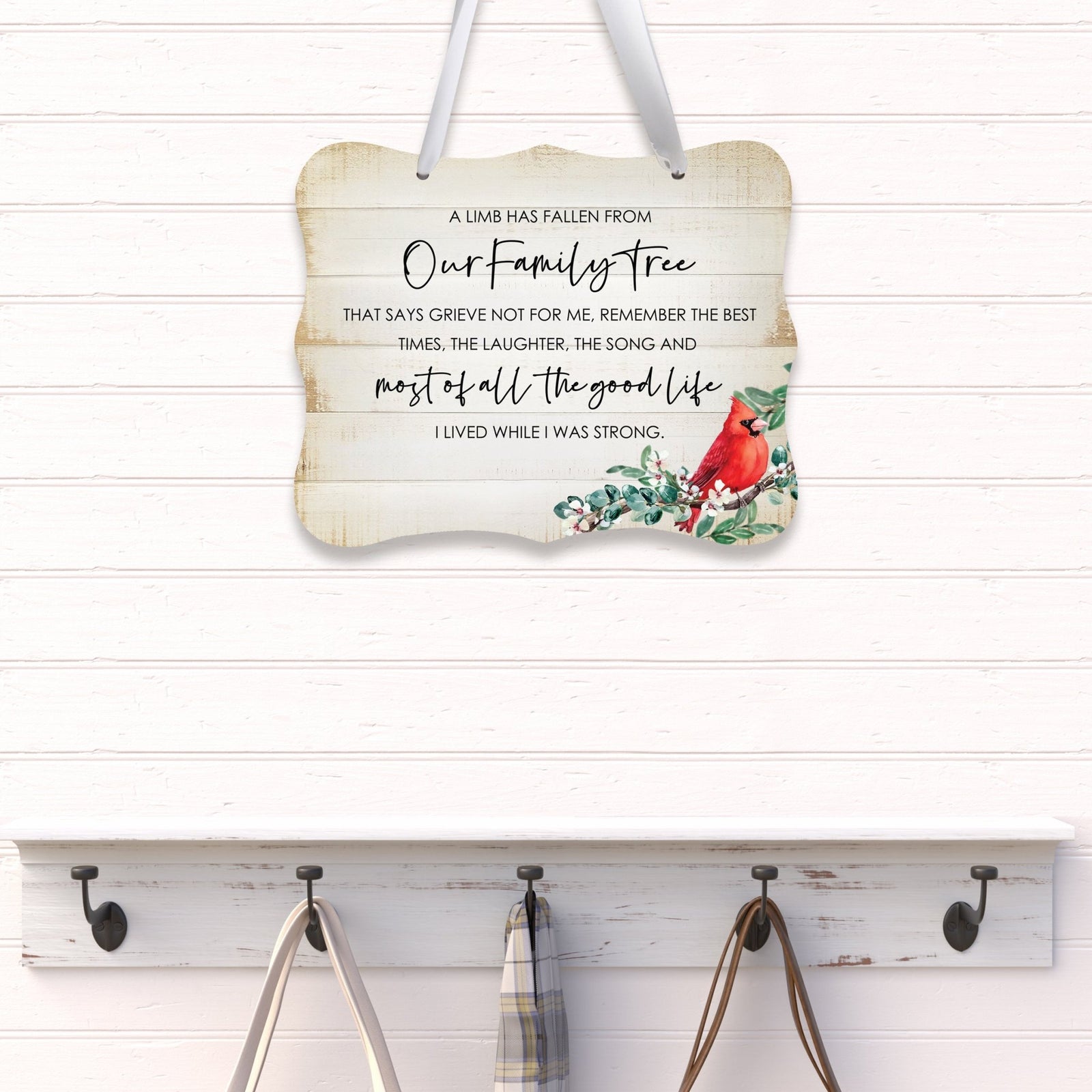 Memorial gifts for the loss of a loved one, including this elegant wall hanging sign, designed to offer comfort and support during difficult times.