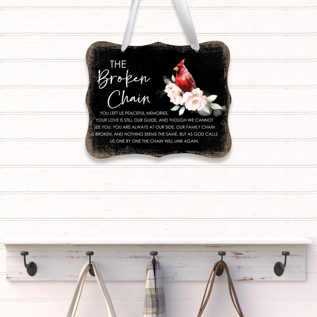 Memorial gifts for the loss of a loved one, including this elegant wall hanging sign, designed to offer comfort and support during difficult times.