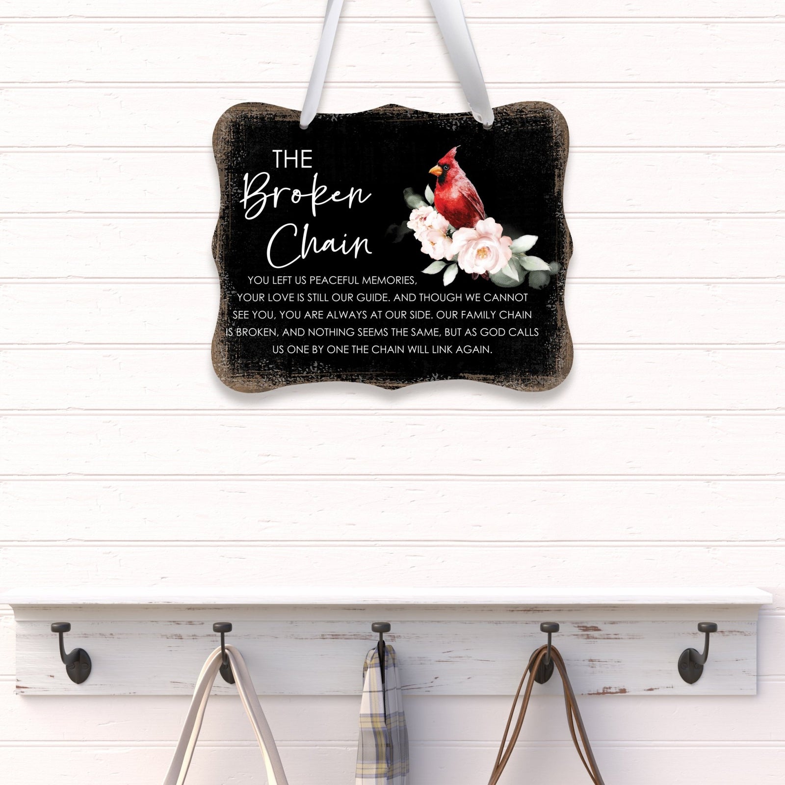 Memorial gifts for the loss of a loved one, including this elegant wall hanging sign, designed to offer comfort and support during difficult times.