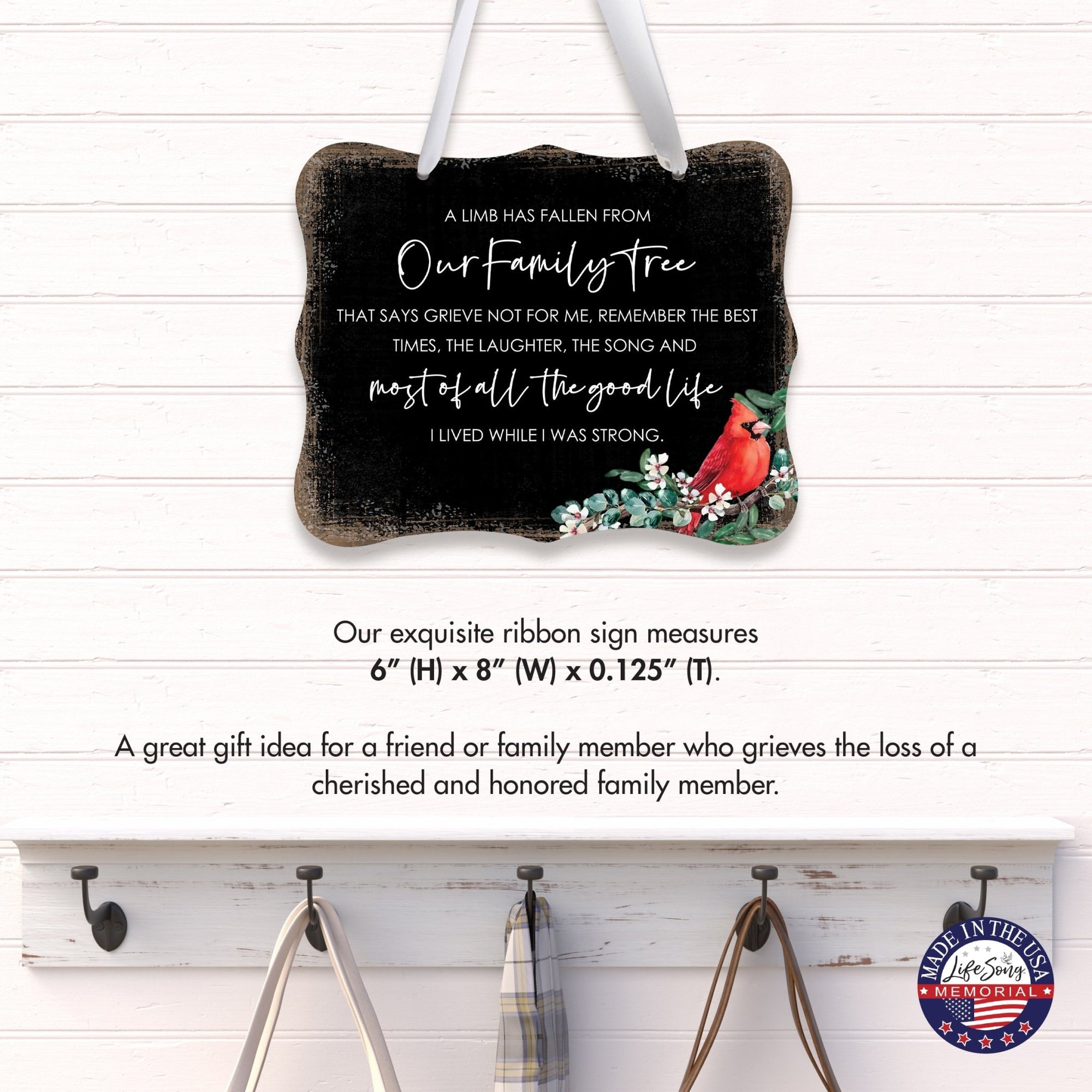 Memorial Wall Hanging Signs for Loss of Loved One - LifeSong Milestones