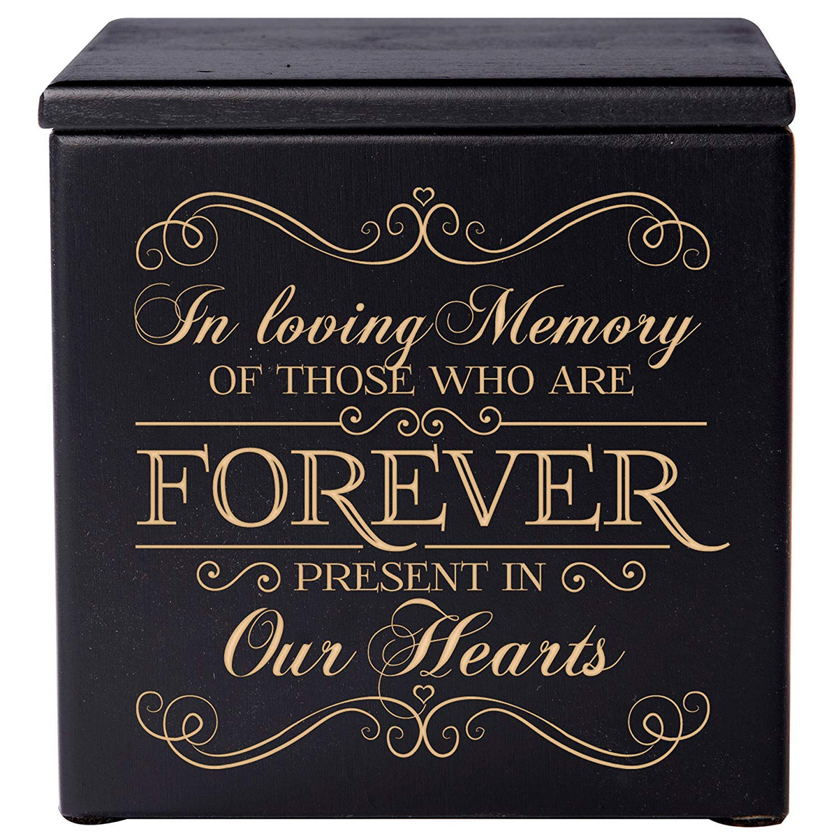 Memorial Wooden Cremation Urn Box of Human Ashes - In Loving Memory - LifeSong Milestones