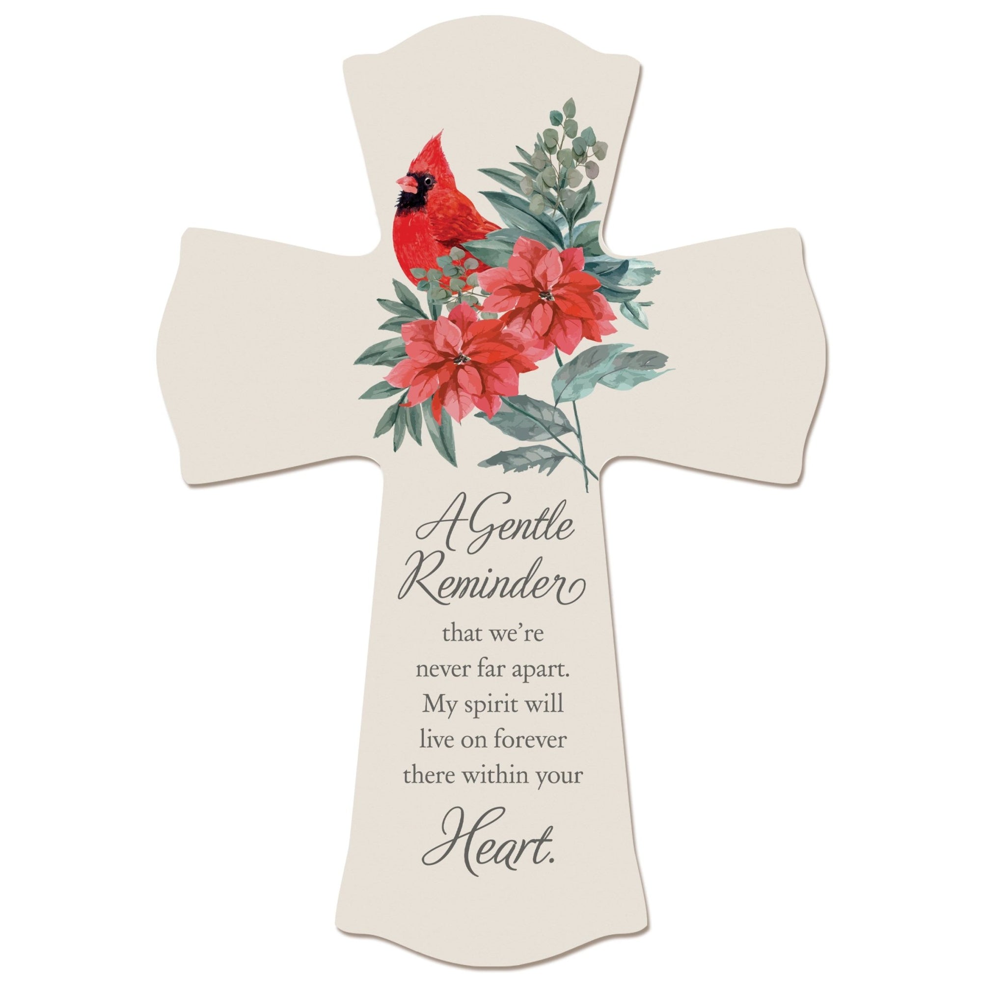 Memorial Wooden Wall Cross 8x11 Cardinal Bereavement Gift for Loss on Loved One – A Gentle Reminder That - LifeSong Milestones