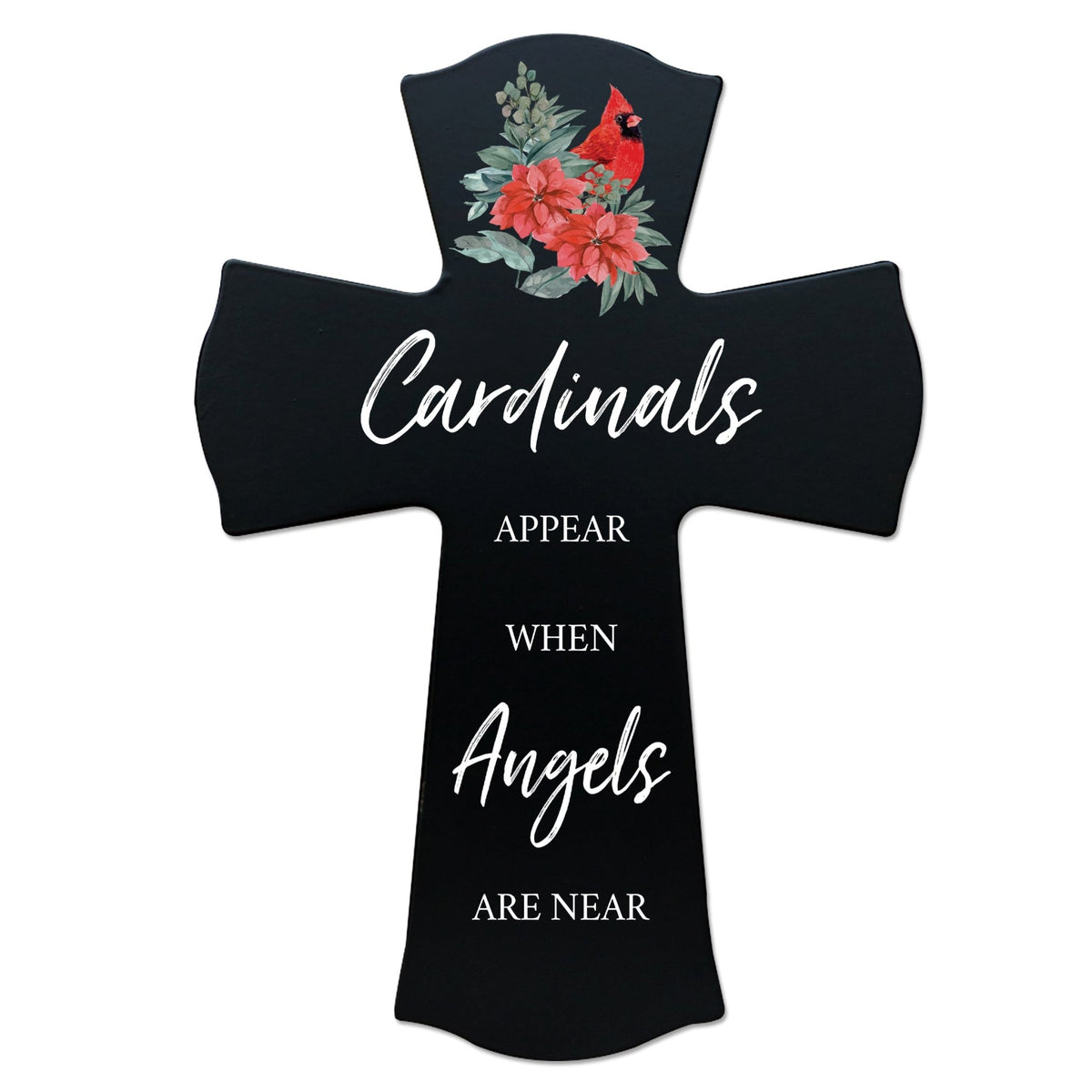 Memorial Wooden Wall Cross 8x11 Cardinal Bereavement Gift for Loss on Loved One – Cardinals Appear When - LifeSong Milestones