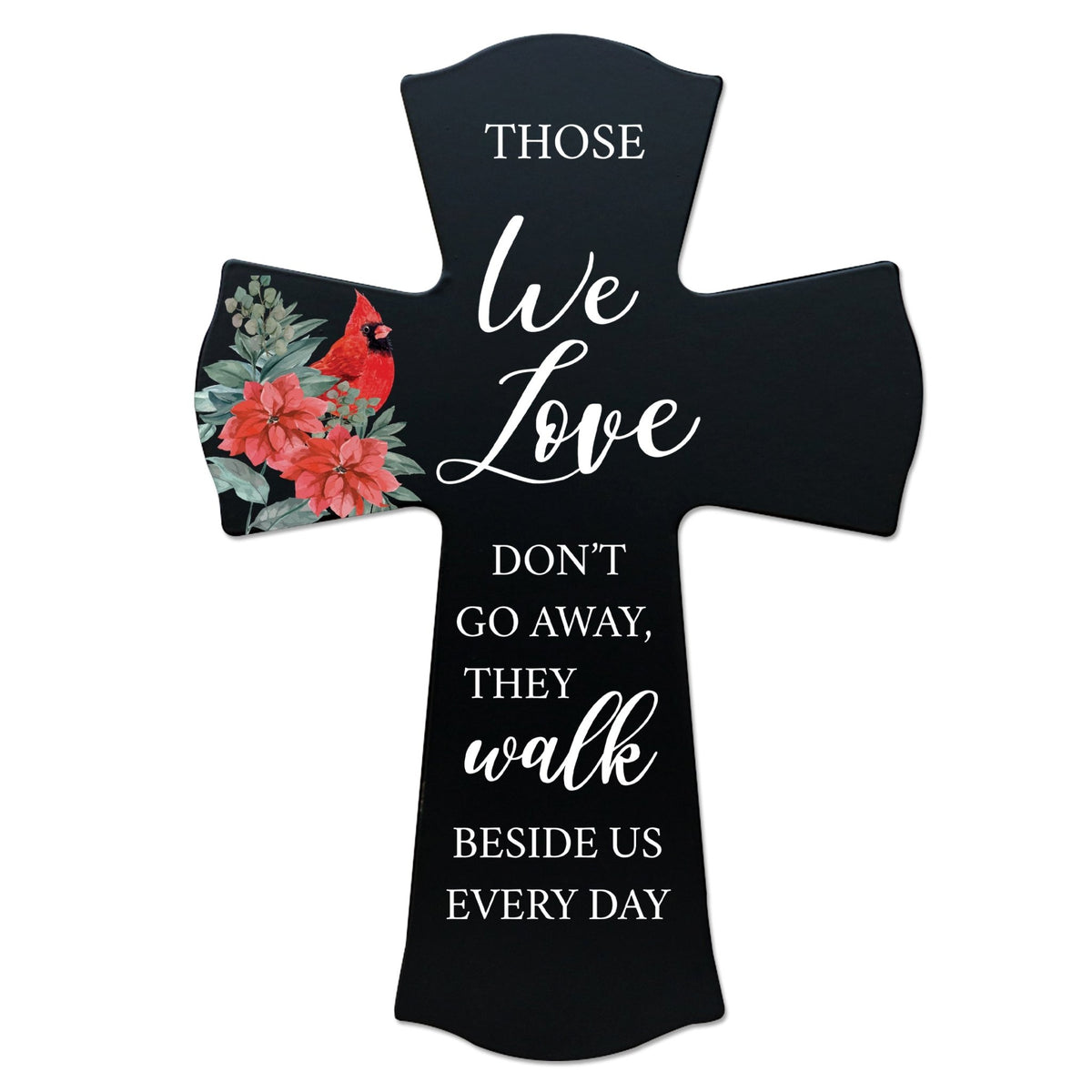 Memorial Wooden Wall Cross 8x11 Cardinal Bereavement Gift for Loss on Loved One – Those We Love - LifeSong Milestones