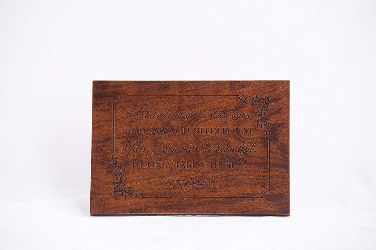 Memorial Wooden Wall Plaque The Golden Gates Stood Open - LifeSong Milestones