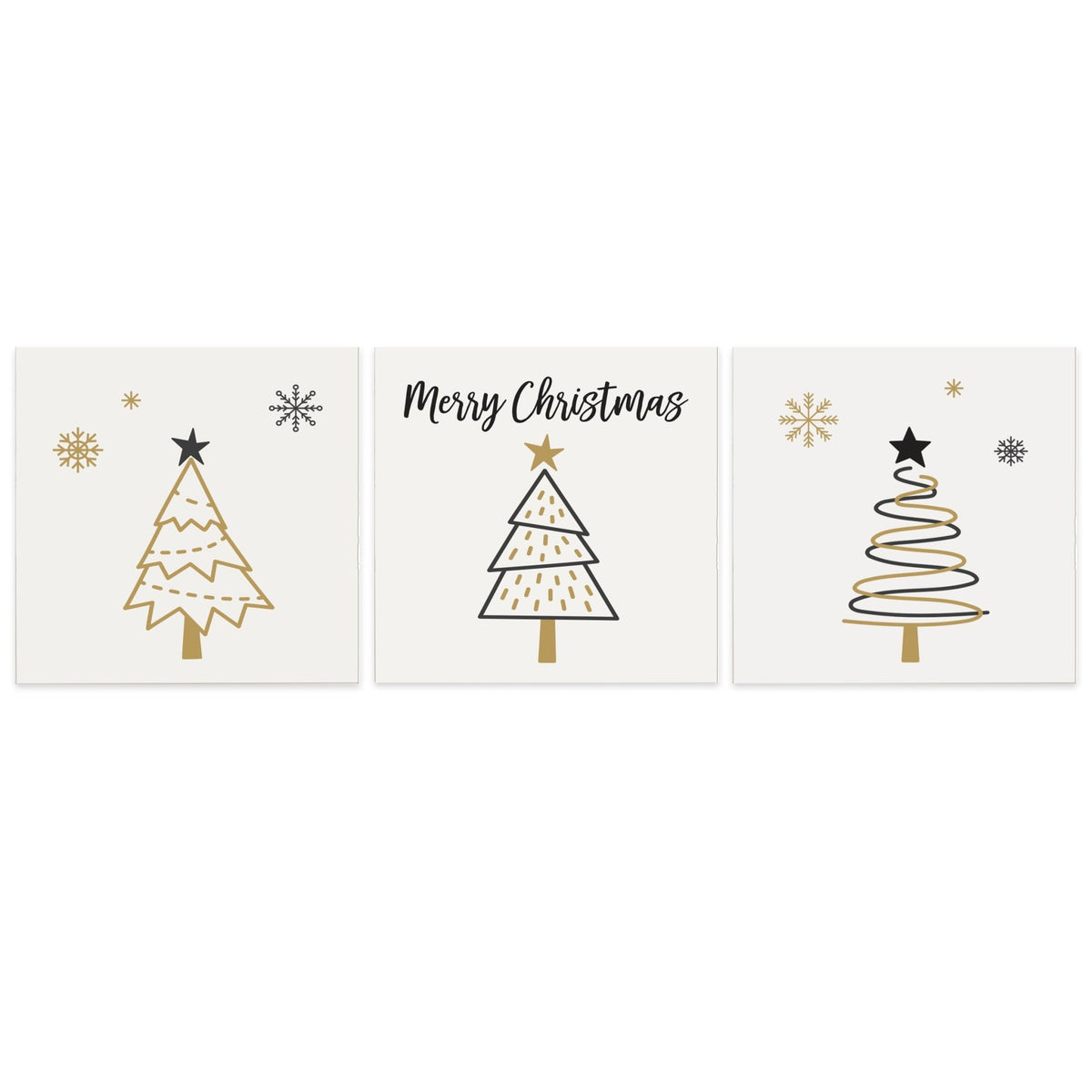 Merry Christmas 3 Piece Shadow Box Set - Christmas Trees - LifeSong Milestones