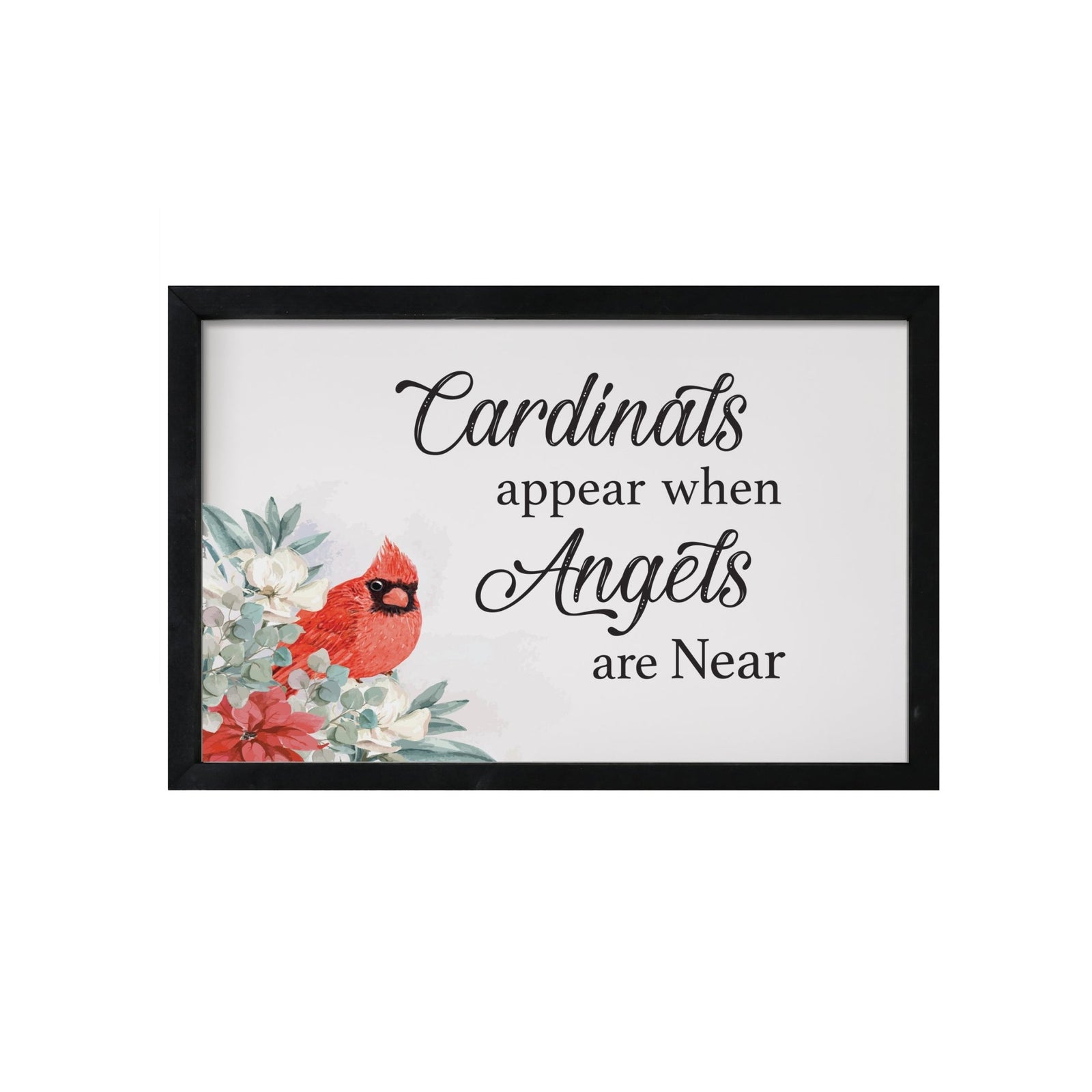 Merry Christmas Framed Shadow Box - Cardinals Appear - LifeSong Milestones
