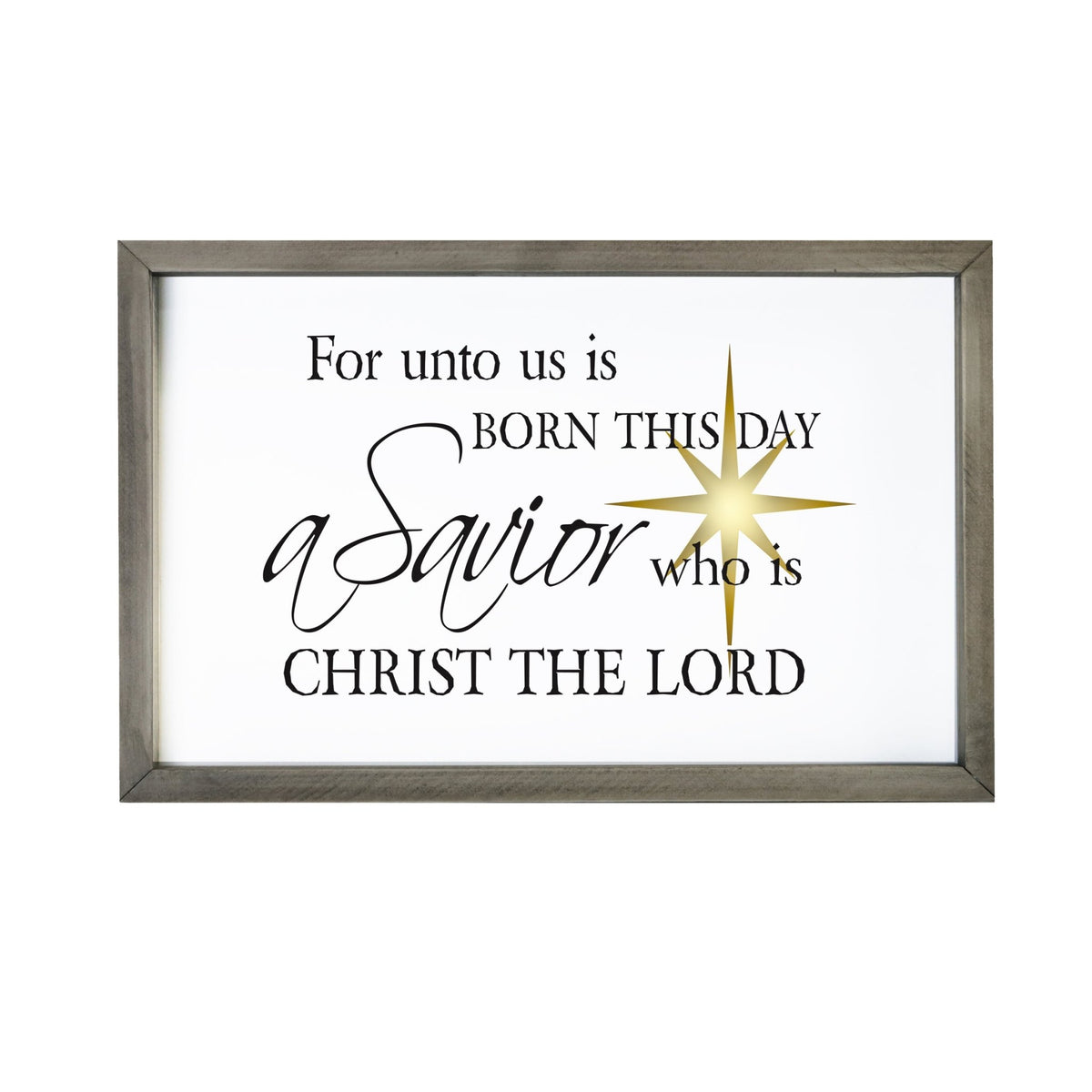 Merry Christmas Framed Shadow Box - For Unto Us - LifeSong Milestones