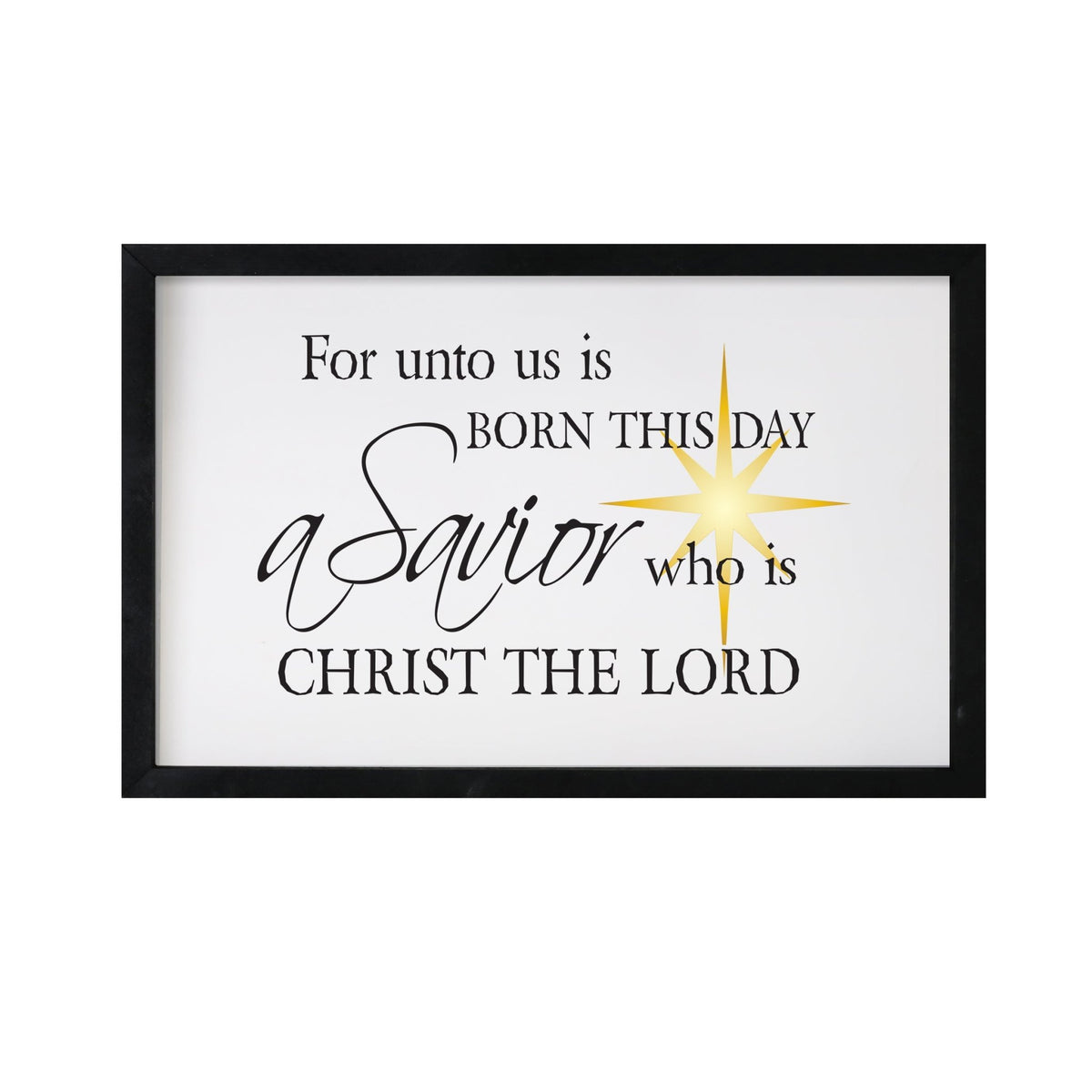 Merry Christmas Framed Shadow Box - For Unto Us - LifeSong Milestones