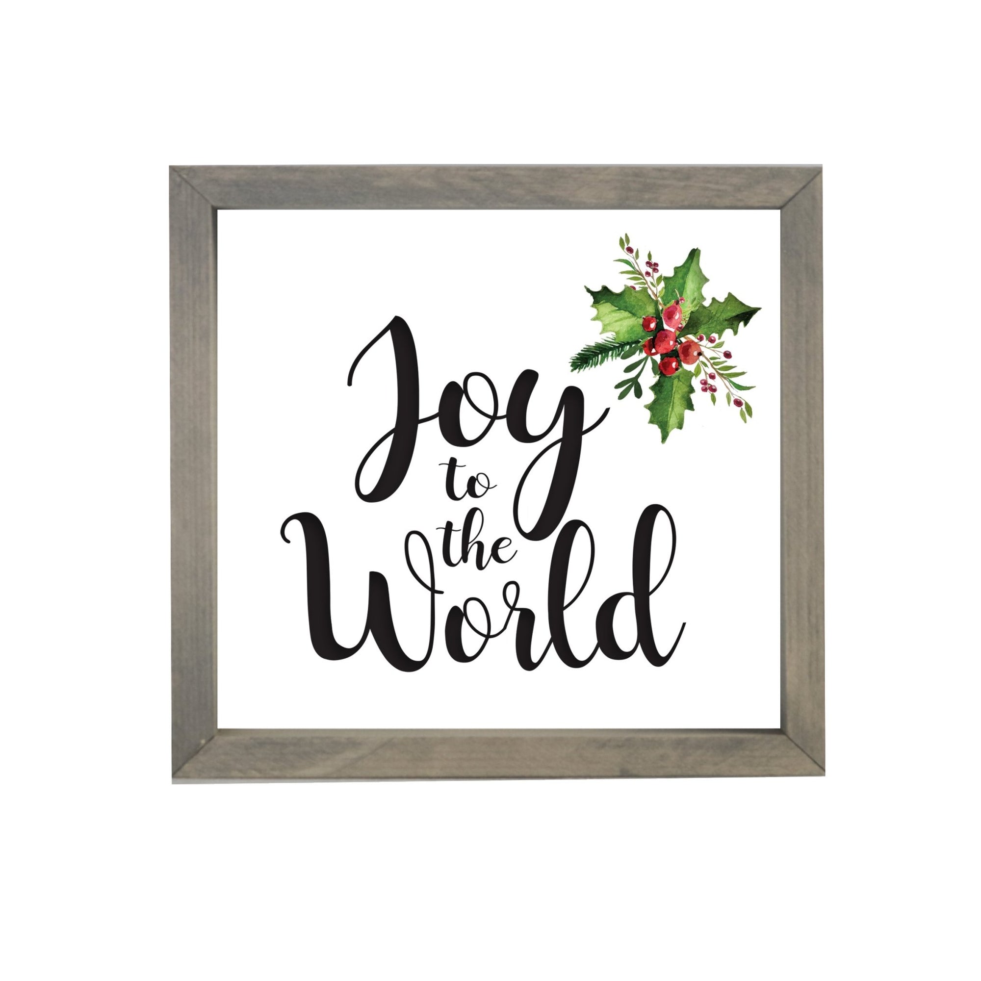 Merry Christmas Framed Shadow Box - Holly Joy To The World - LifeSong Milestones