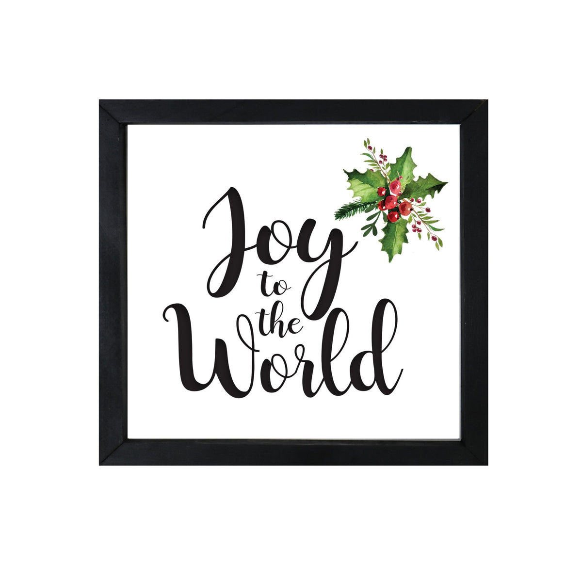 Merry Christmas Framed Shadow Box - Holly Joy To The World - LifeSong Milestones