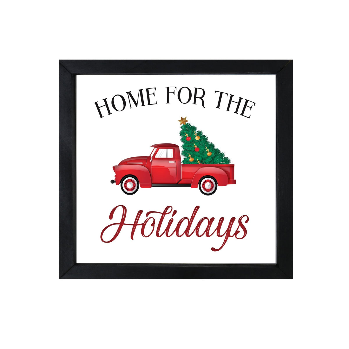 Merry Christmas Framed Shadow Box - Home For The Holidays - LifeSong Milestones