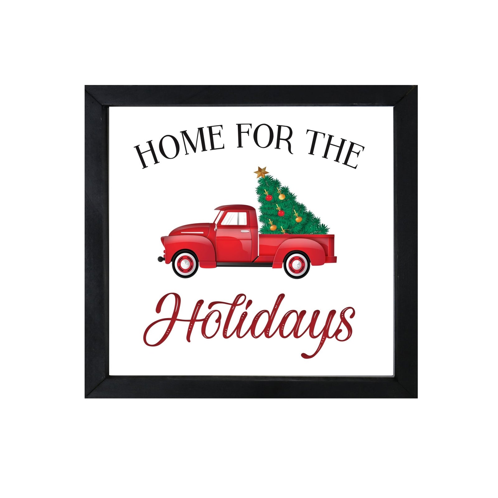 Merry Christmas Framed Shadow Box - Home For The Holidays - LifeSong Milestones