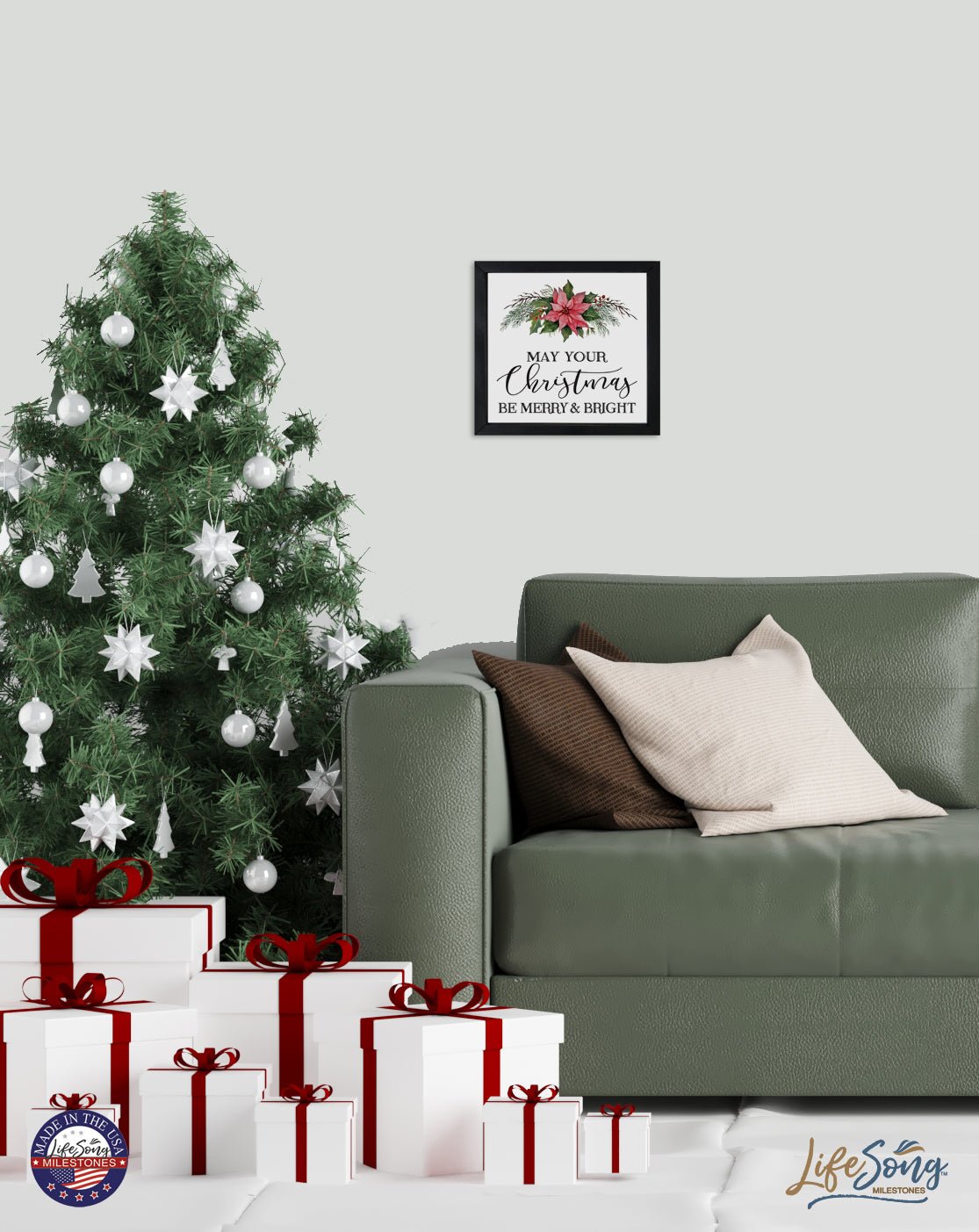 Merry Christmas Framed Shadow Box - May Your Christmas - LifeSong Milestones