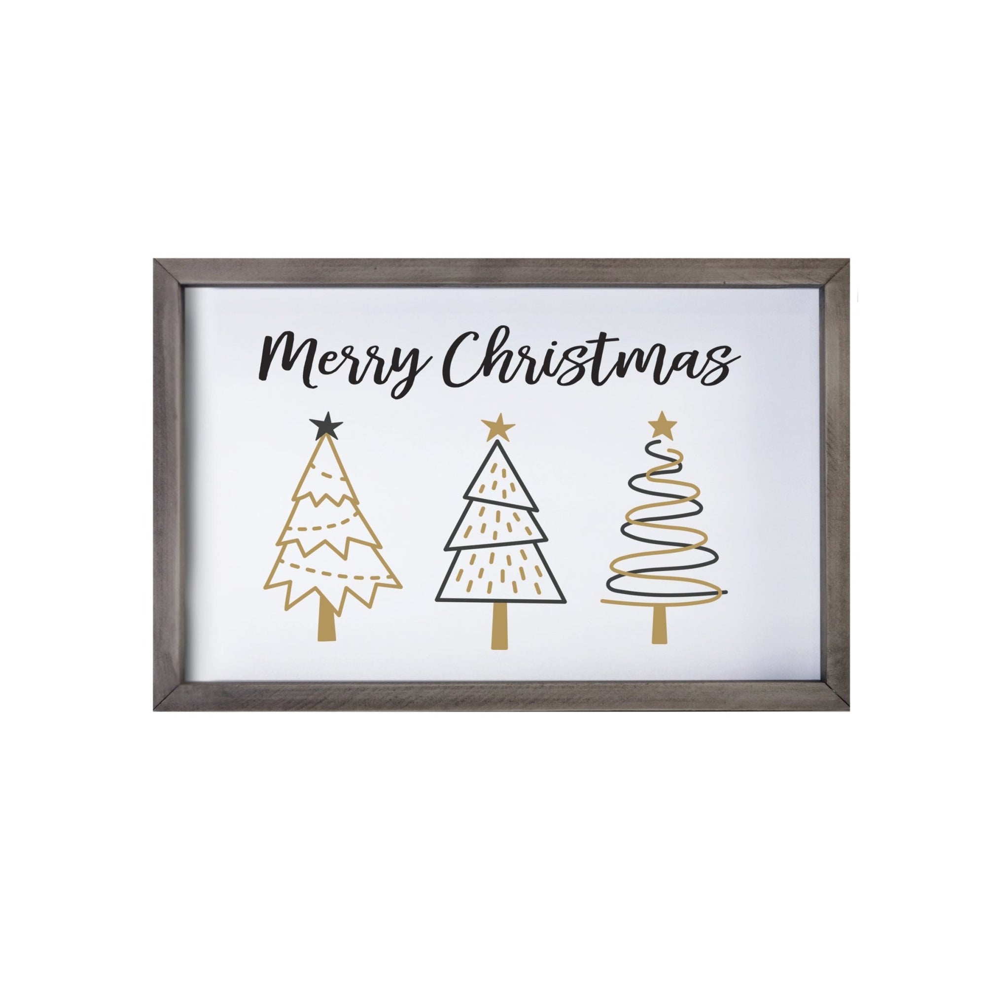 Merry Christmas Framed Shadow Box - Merry Christmas Trees - LifeSong Milestones