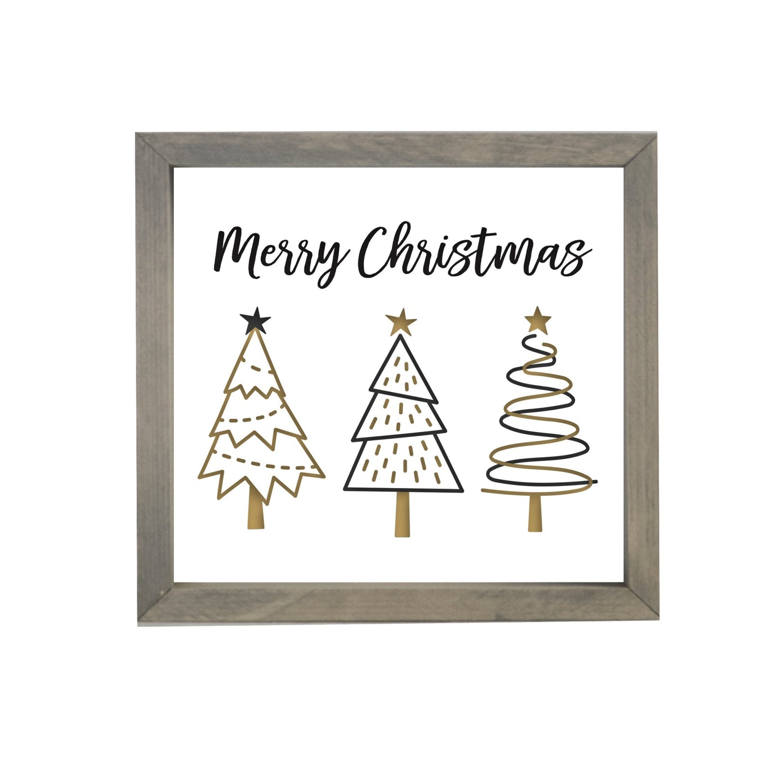 Merry Christmas Framed Shadow Box - Merry Christmas Trees - LifeSong Milestones