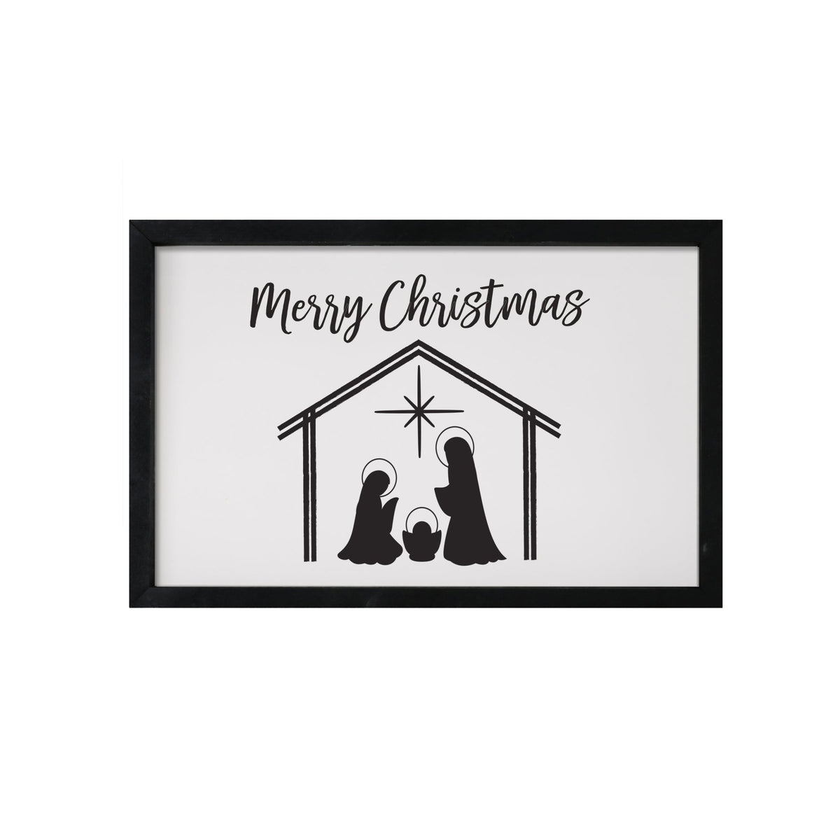 Merry Christmas Framed Shadow Box - Nativity Merry Christmas - LifeSong Milestones