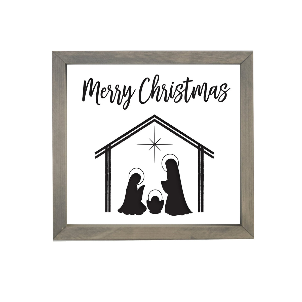 Merry Christmas Framed Shadow Box - Nativity Merry Christmas - LifeSong Milestones