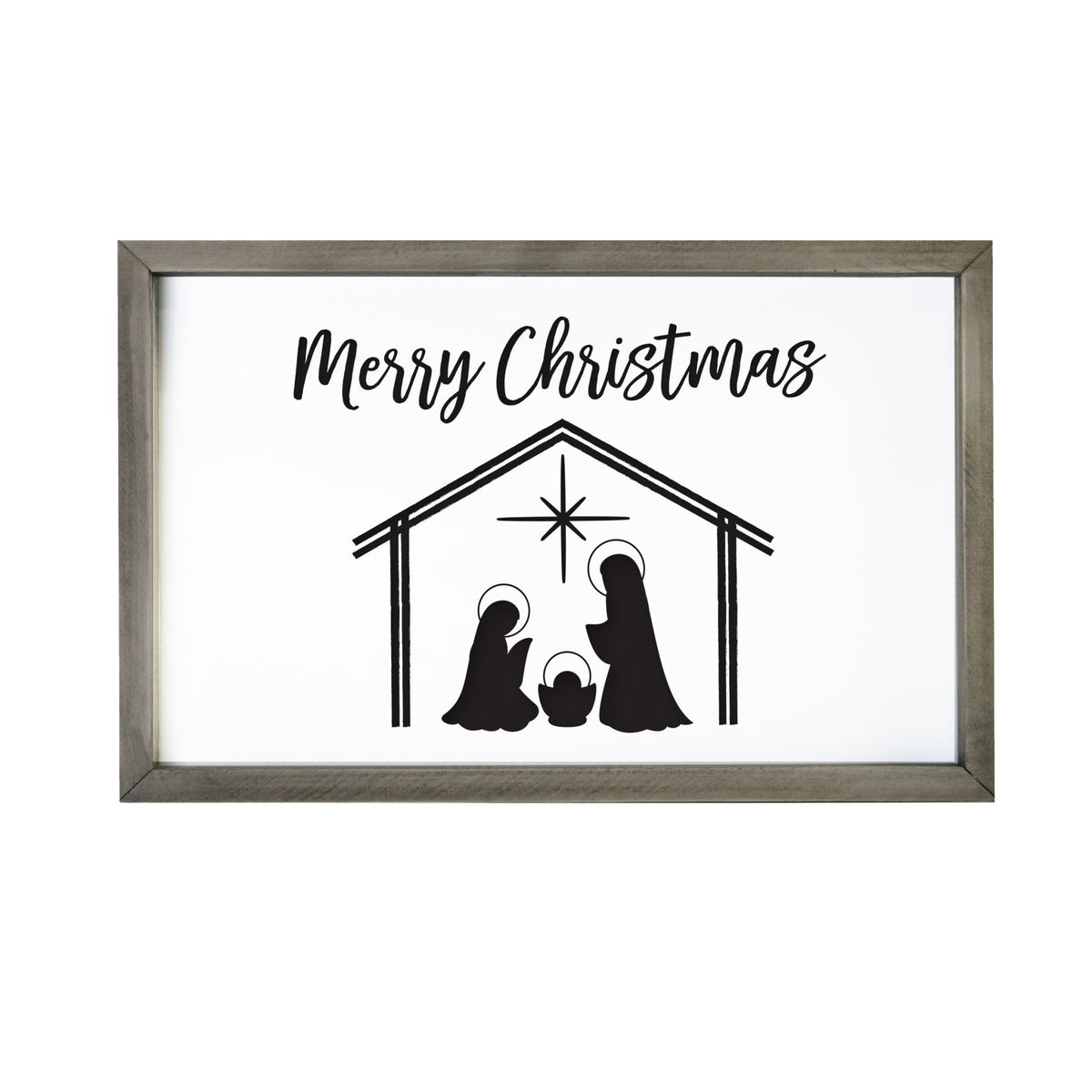 Merry Christmas Framed Shadow Box - Nativity Merry Christmas - LifeSong Milestones