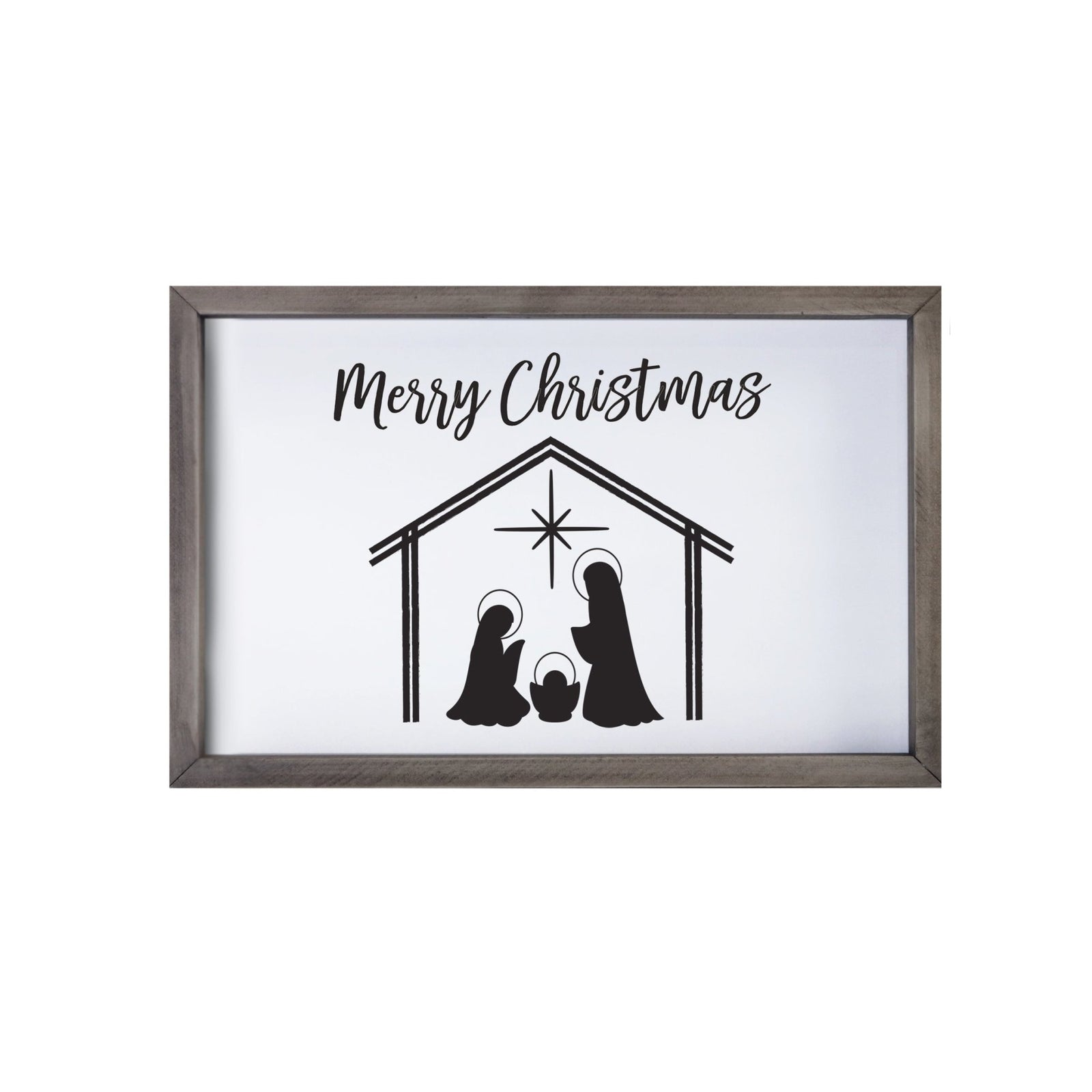 Merry Christmas Framed Shadow Box - Nativity Merry Christmas - LifeSong Milestones