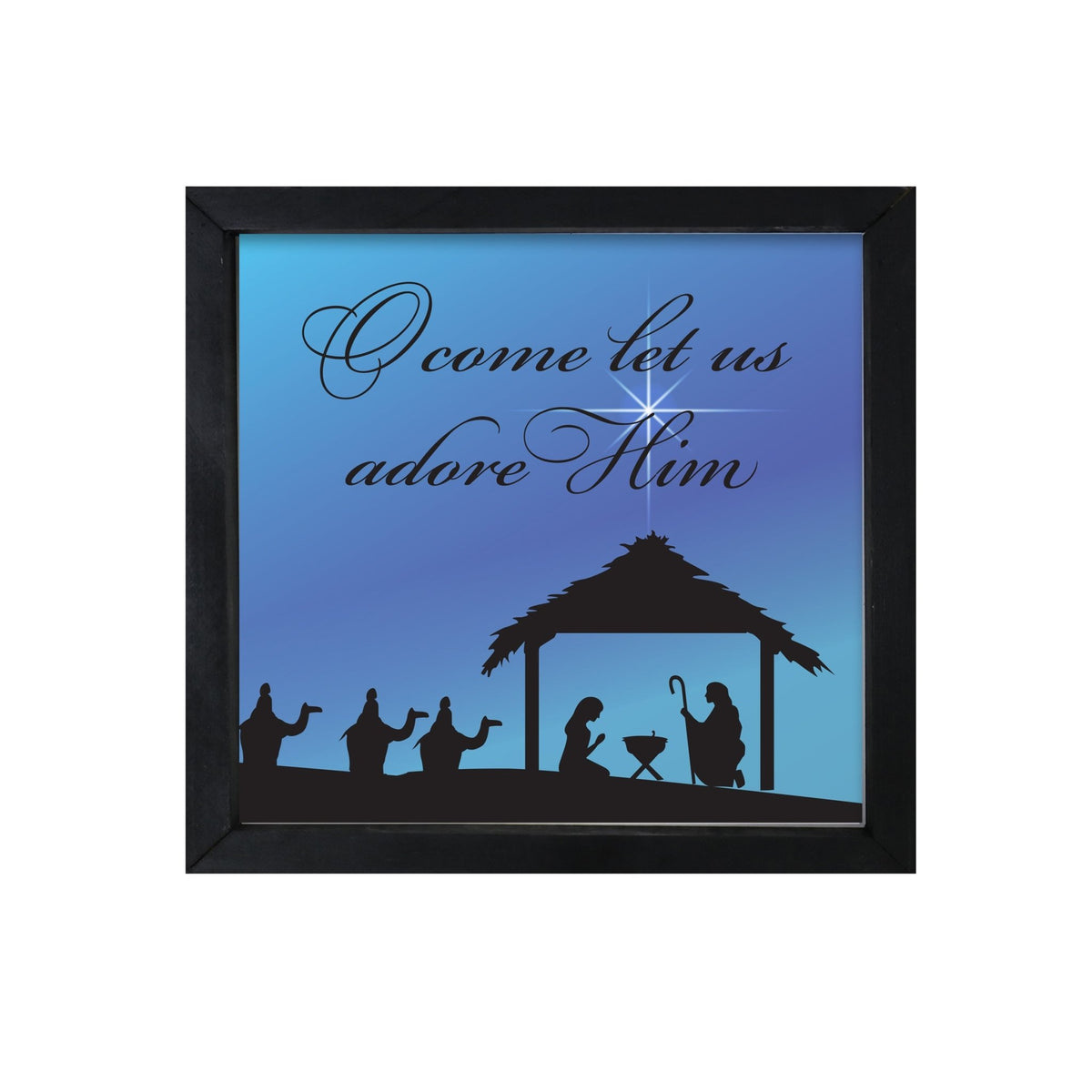 Merry Christmas Framed Shadow Box - O Come Let Us - LifeSong Milestones