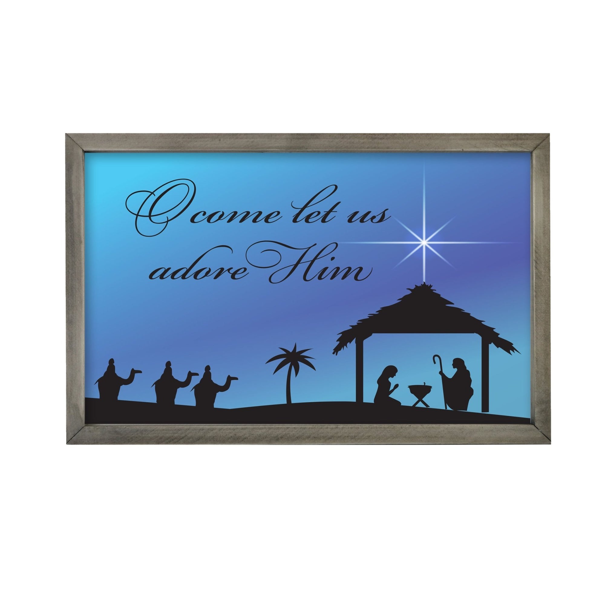 Merry Christmas Framed Shadow Box - O Come Let Us - LifeSong Milestones