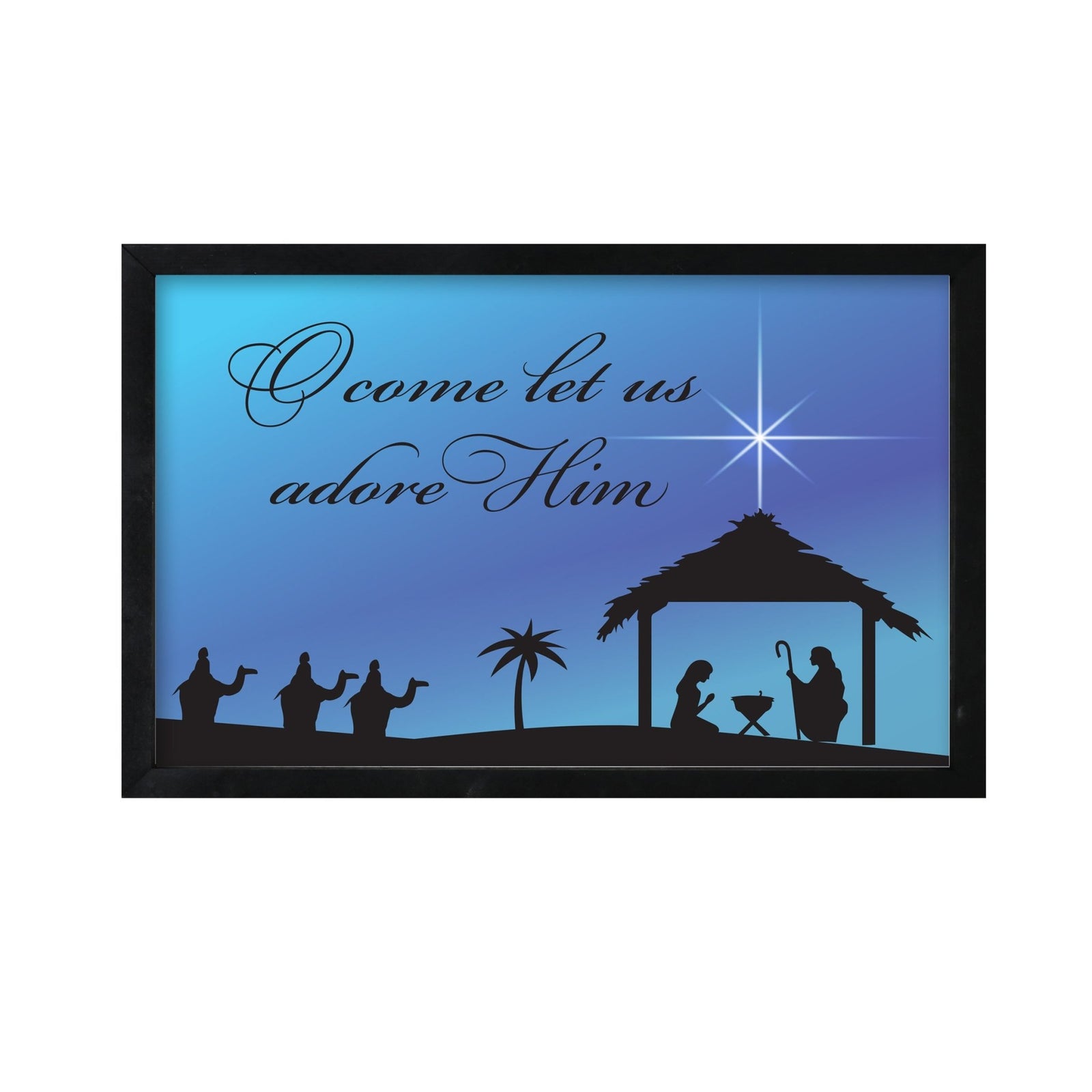 Merry Christmas Framed Shadow Box - O Come Let Us - LifeSong Milestones