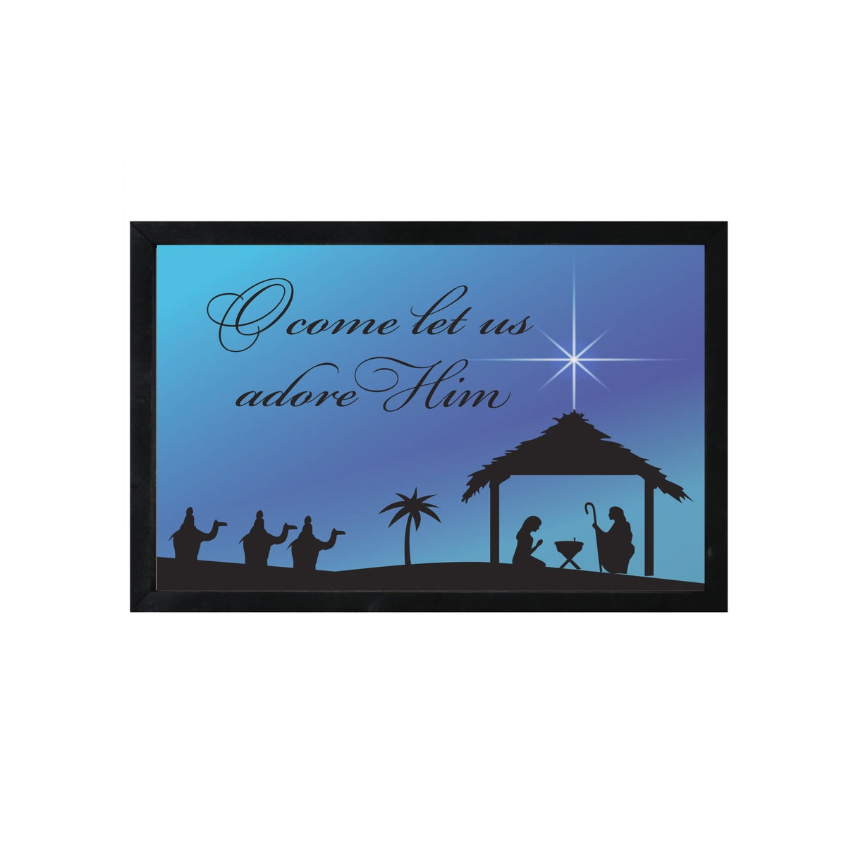 Merry Christmas Framed Shadow Box - O Come Let Us - LifeSong Milestones