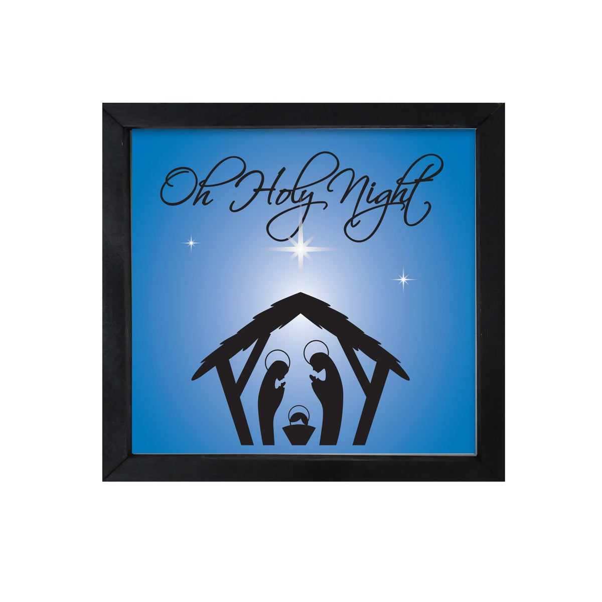 Merry Christmas Framed Shadow Box - Oh Holy Night - LifeSong Milestones