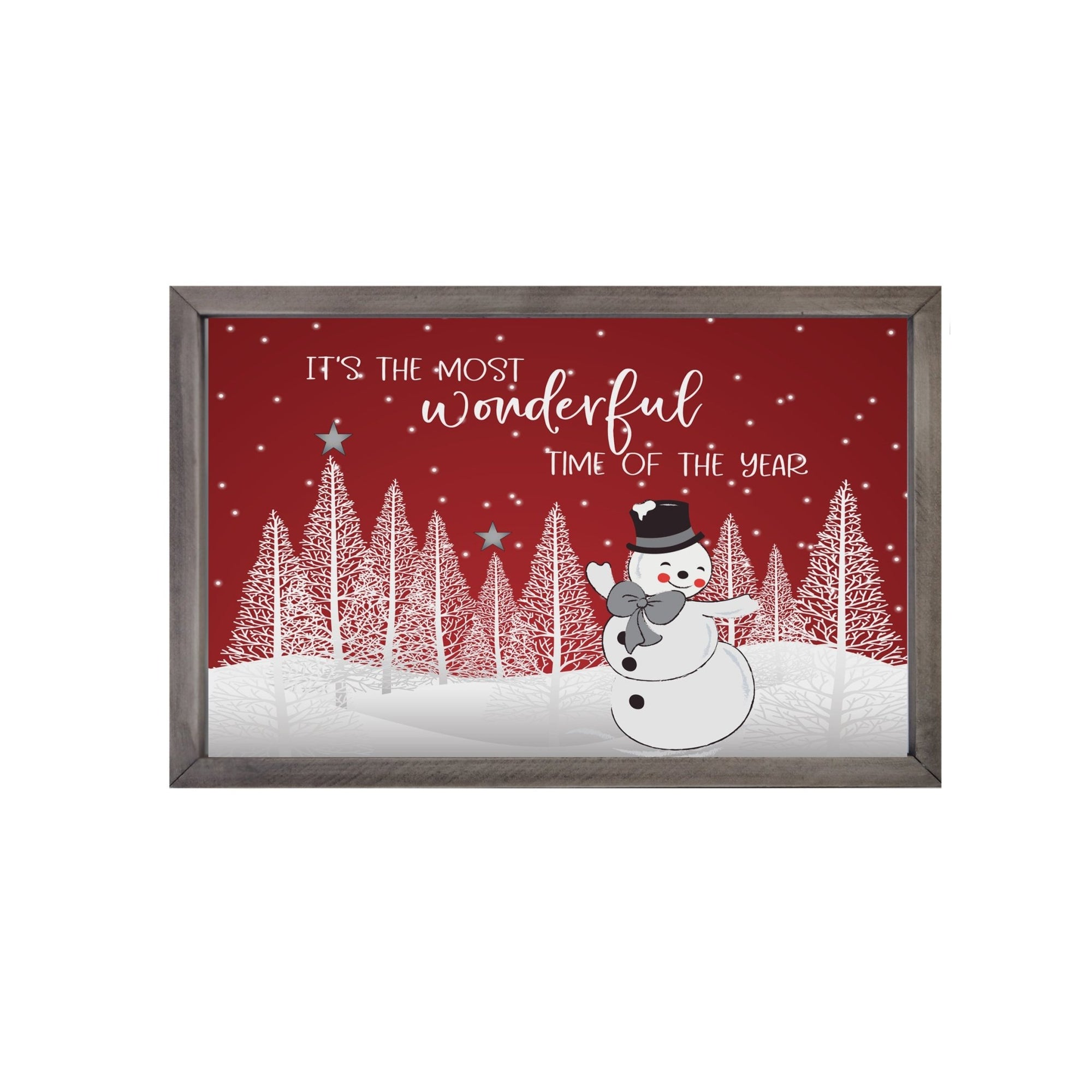 Merry Christmas Framed Shadow Box - Snowman It's The Most - LifeSong Milestones