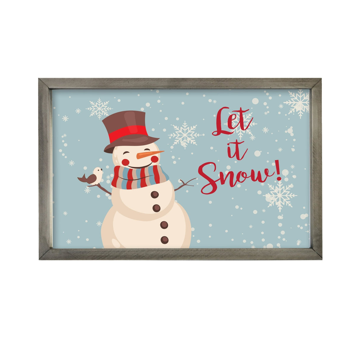 Merry Christmas Framed Shadow Box - Snowman Let It Snow - LifeSong Milestones