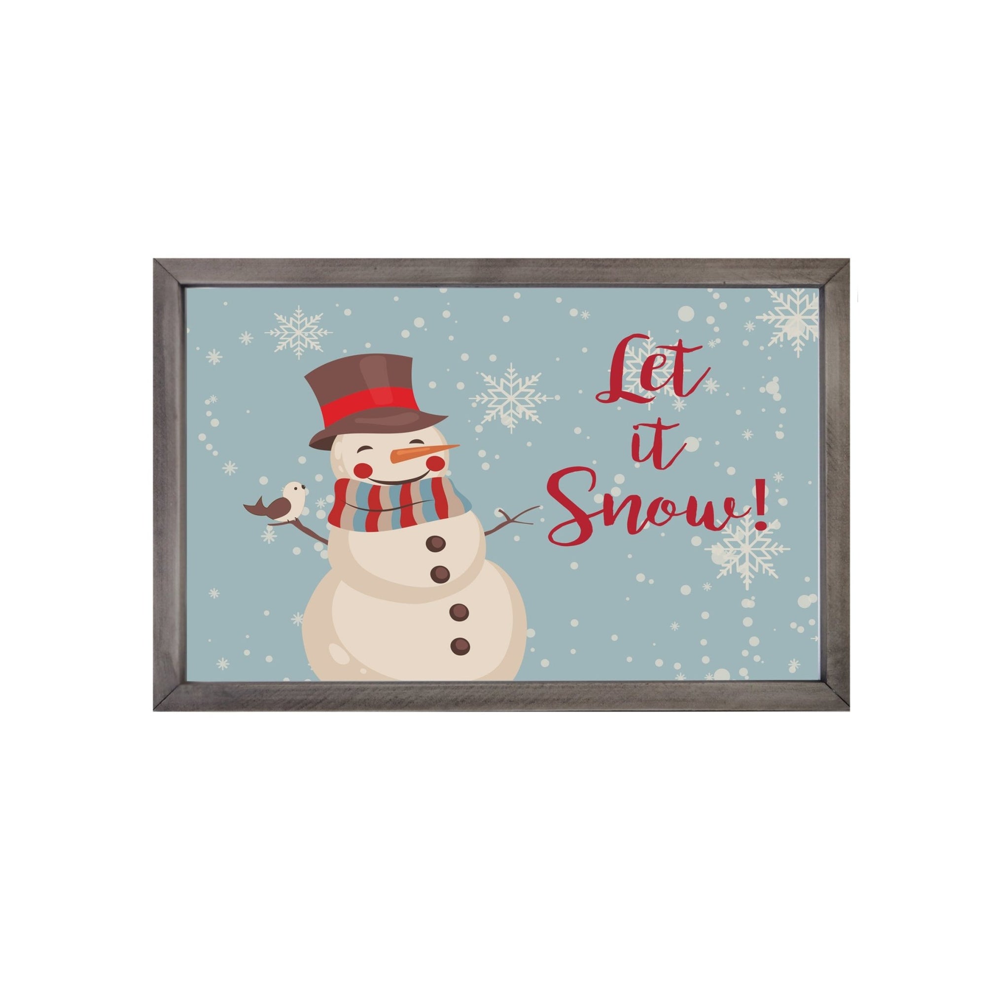 Merry Christmas Framed Shadow Box - Snowman Let It Snow - LifeSong Milestones