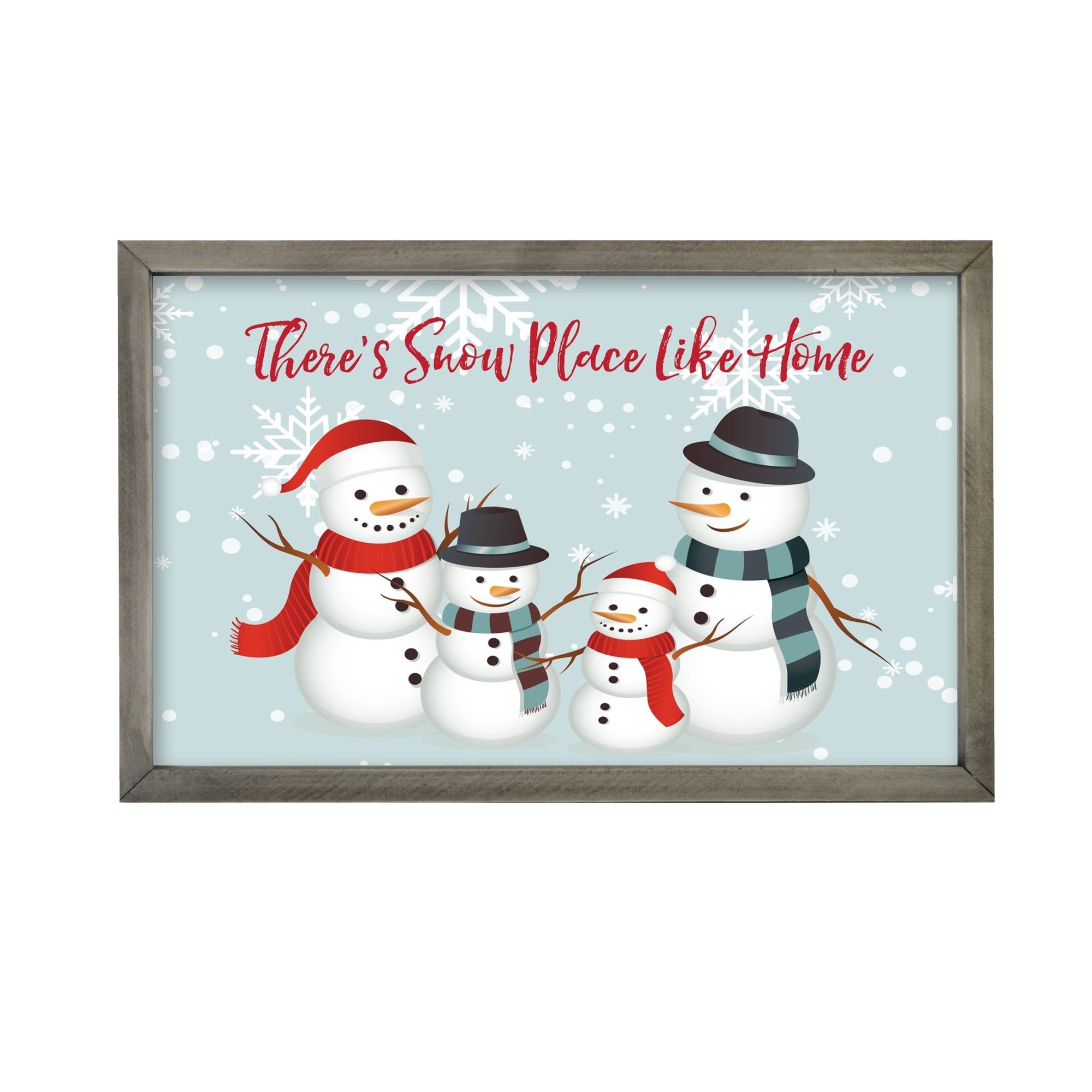 Merry Christmas Framed Shadow Box - Snowman There's Snow Place - LifeSong Milestones