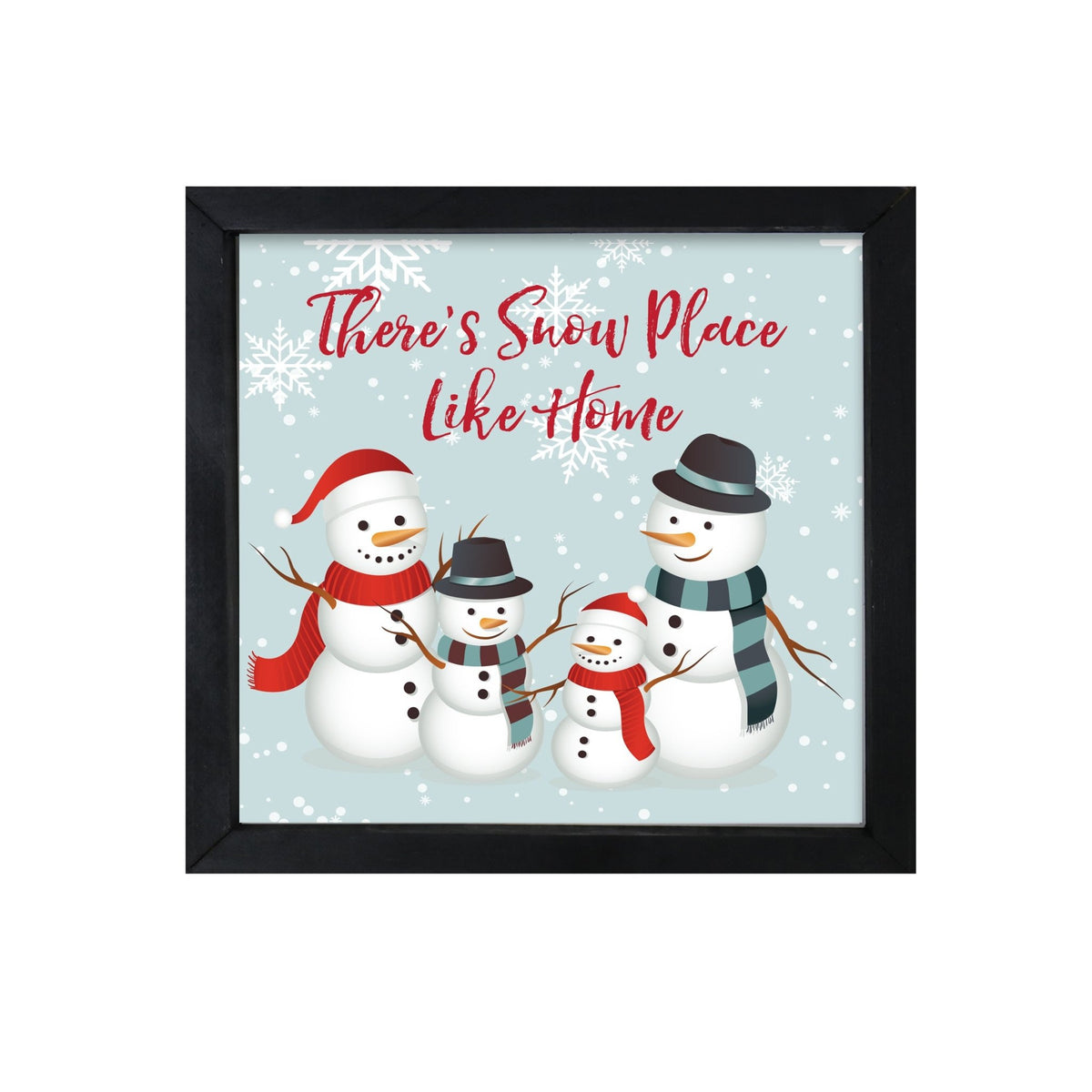 Merry Christmas Framed Shadow Box - Snowman There's Snow Place - LifeSong Milestones