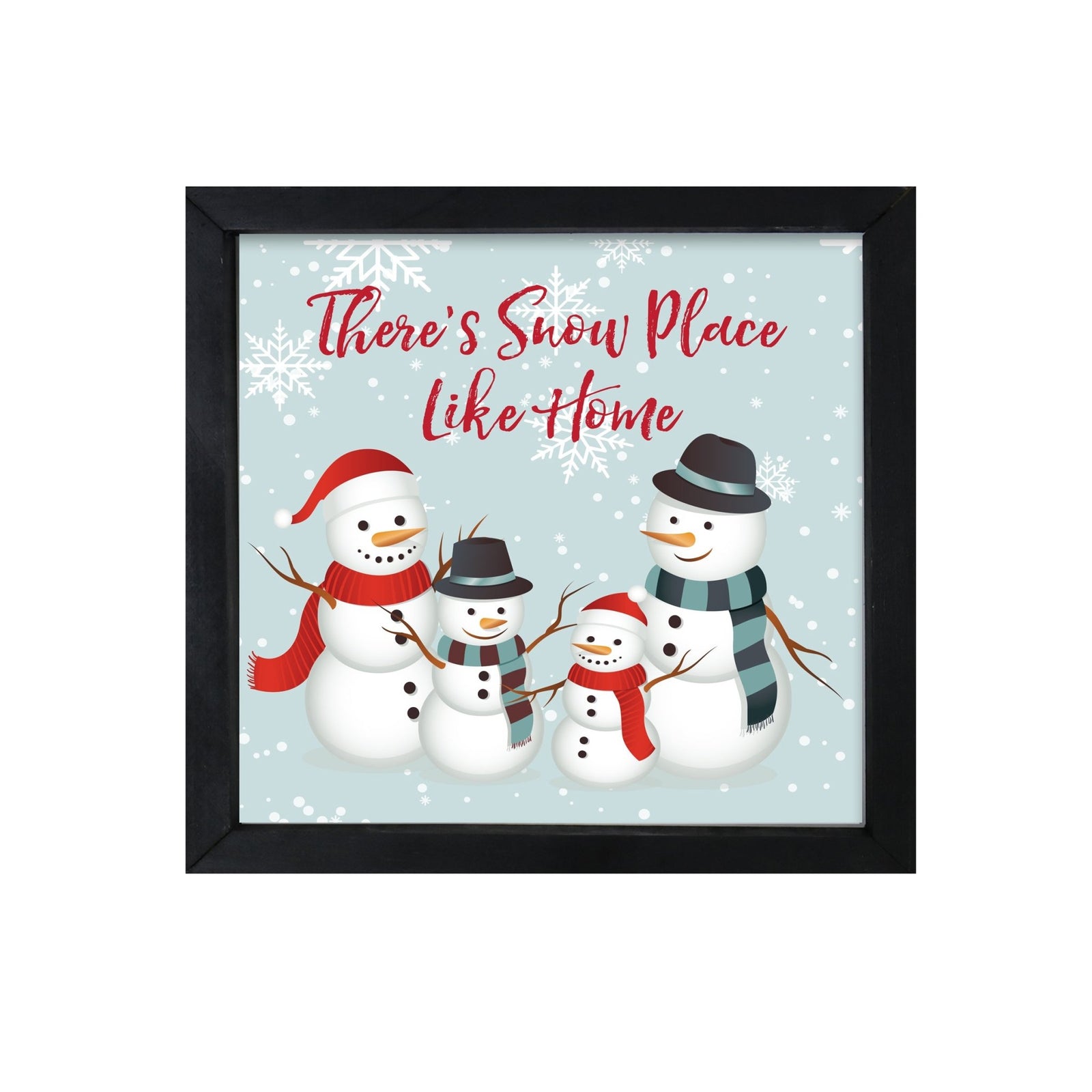 Merry Christmas Framed Shadow Box - Snowman There's Snow Place - LifeSong Milestones