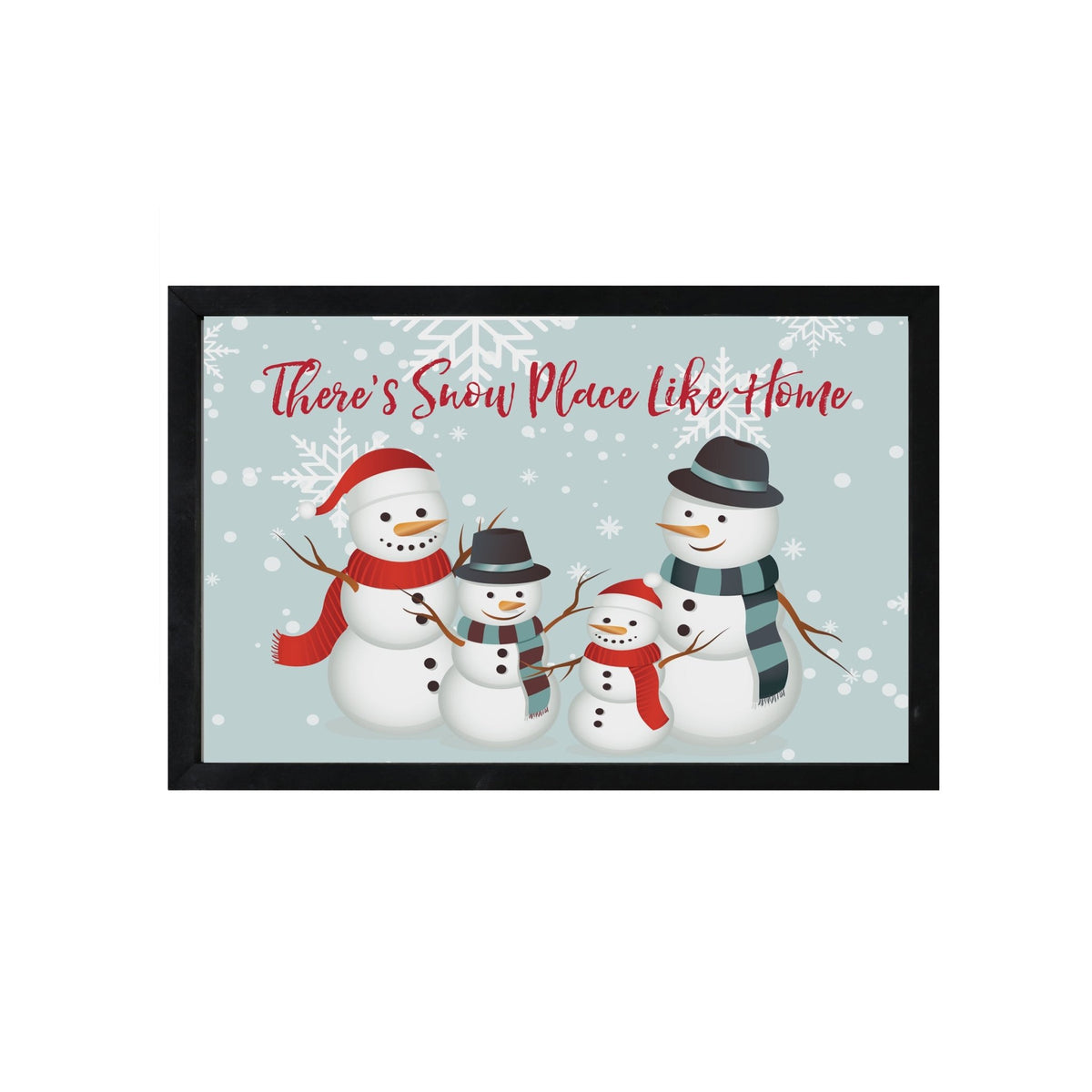 Merry Christmas Framed Shadow Box - Snowman There's Snow Place - LifeSong Milestones