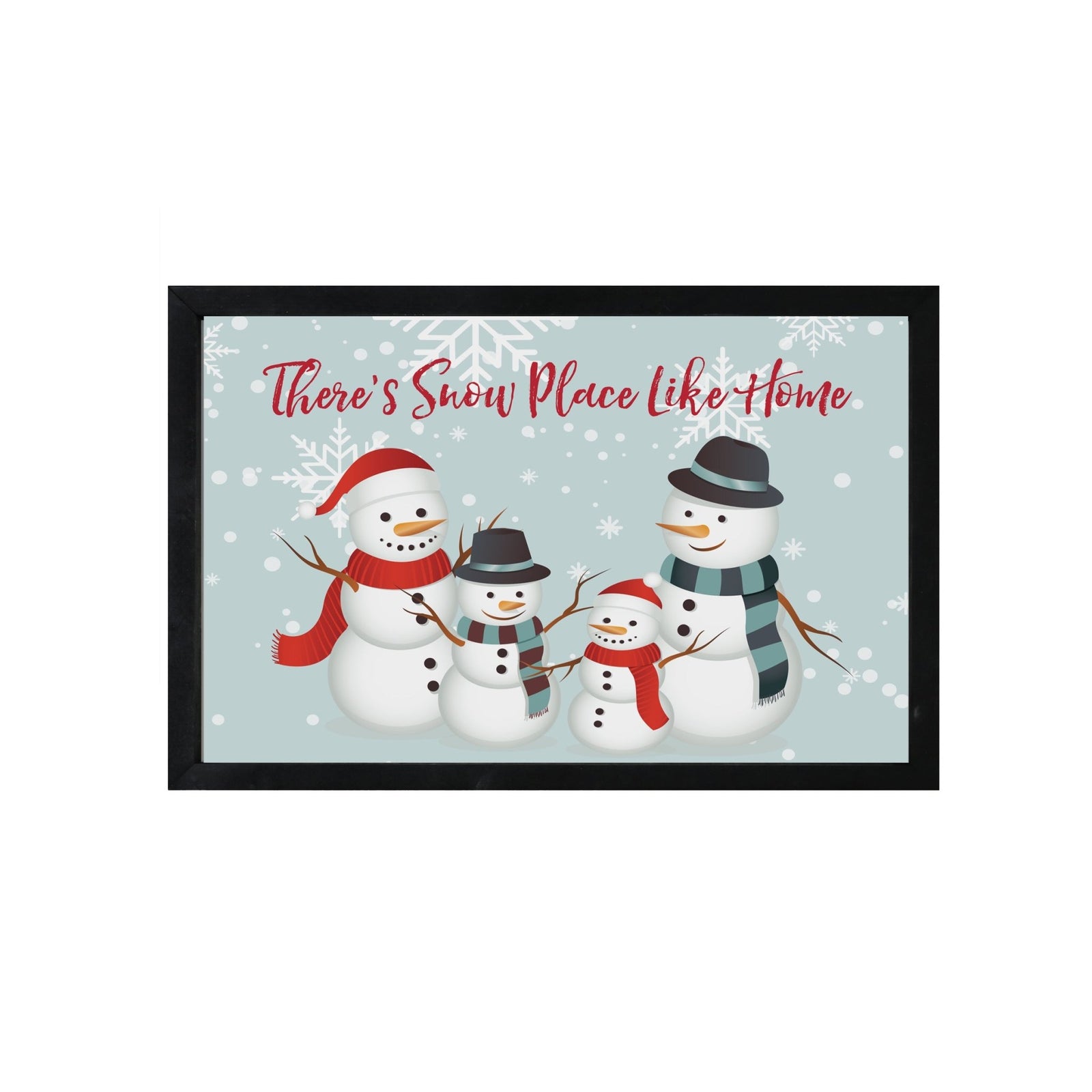 Merry Christmas Framed Shadow Box - Snowman There's Snow Place - LifeSong Milestones