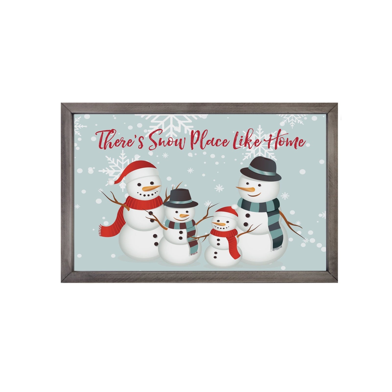 Merry Christmas Framed Shadow Box - Snowman There's Snow Place - LifeSong Milestones