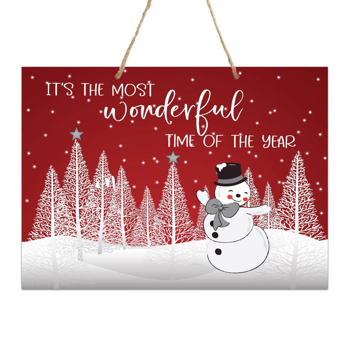 Merry Christmas Wall Hanging Sign - It&#39;s The Most Wonderful - LifeSong Milestones