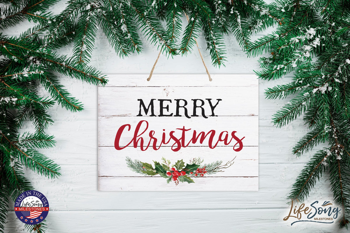 Merry Christmas Wall Hanging Sign - Merry Christmas - LifeSong Milestones