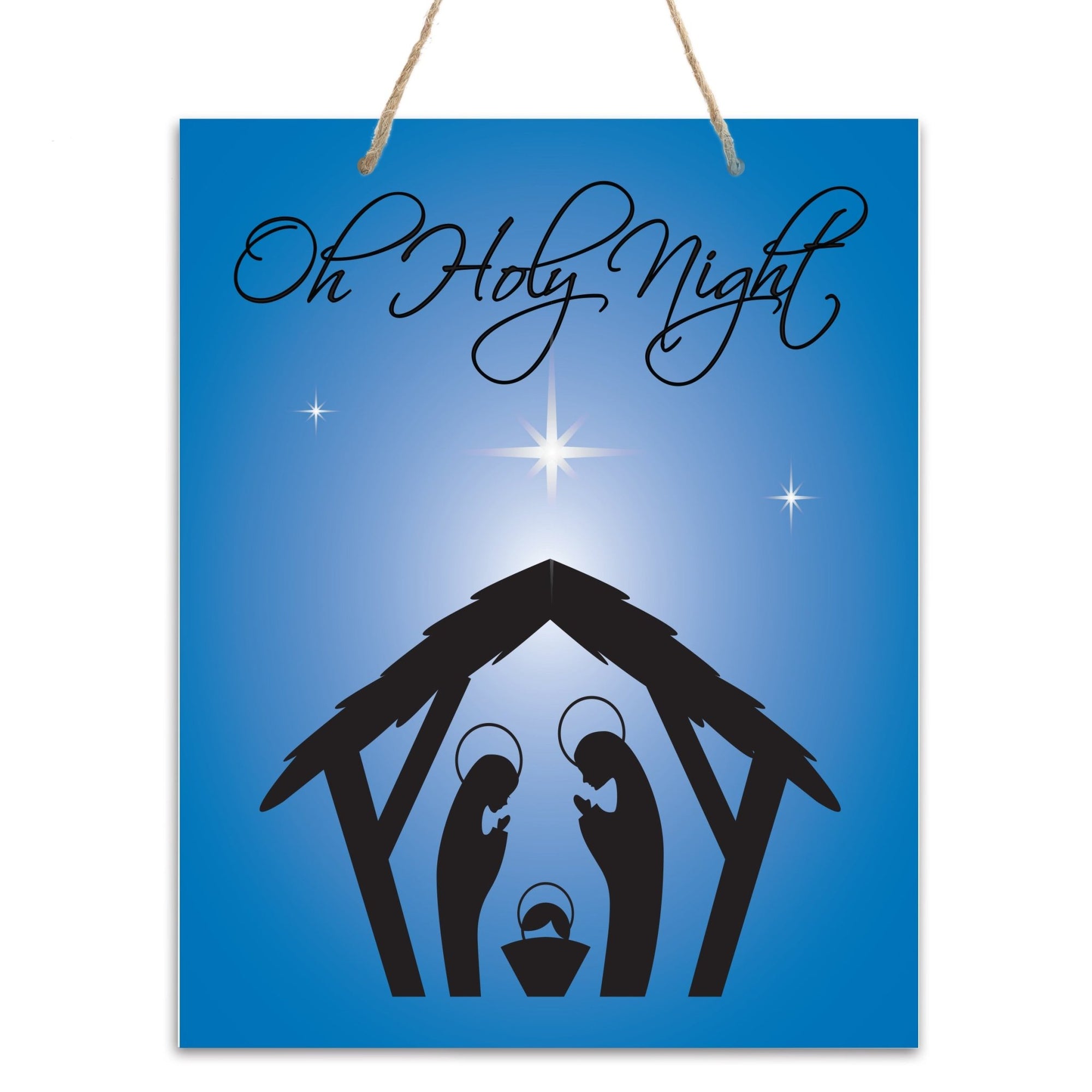 Merry Christmas Wall Hanging Sign - Oh Holy Night - LifeSong Milestones