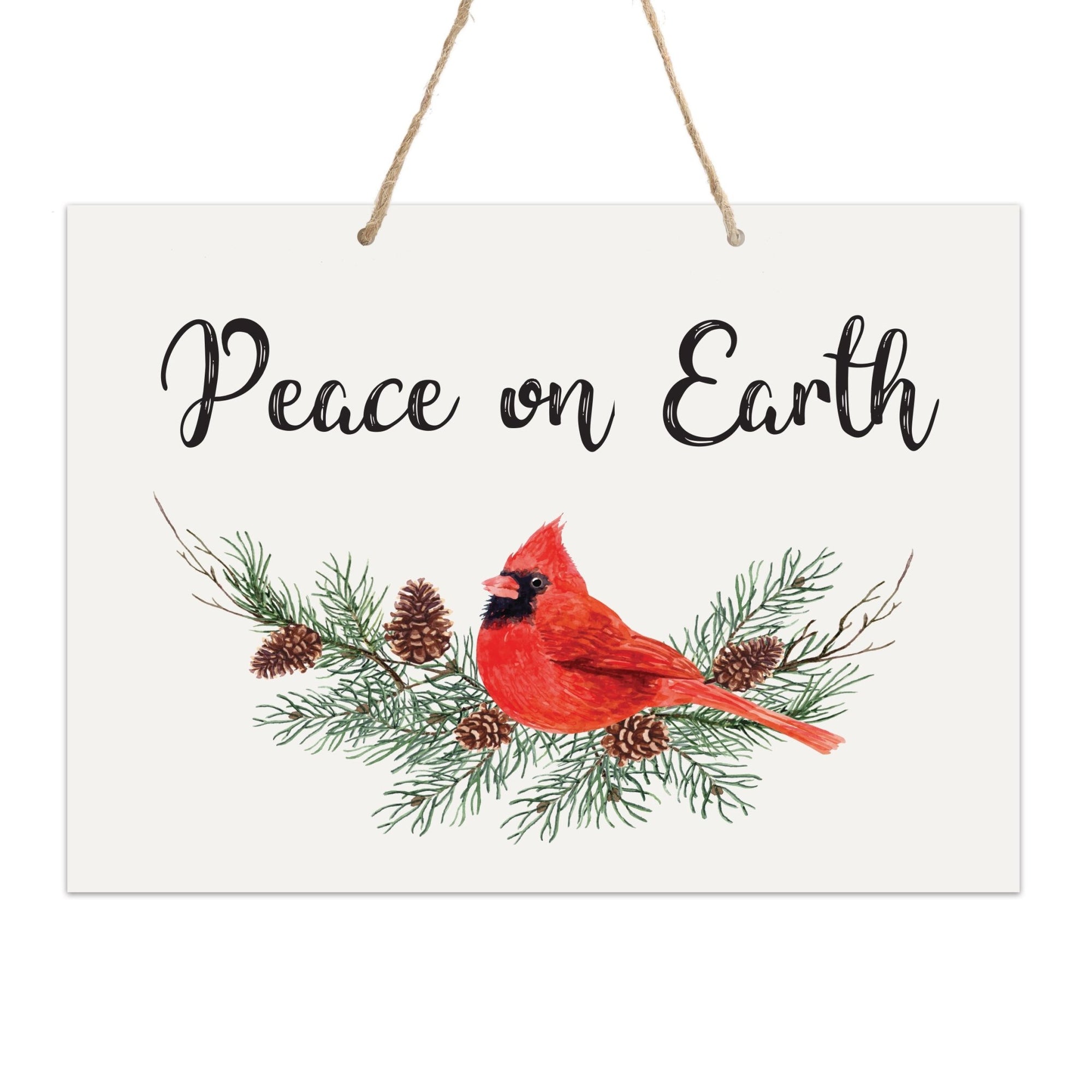 Merry Christmas Wall Hanging Sign - Peace On Earth - LifeSong Milestones