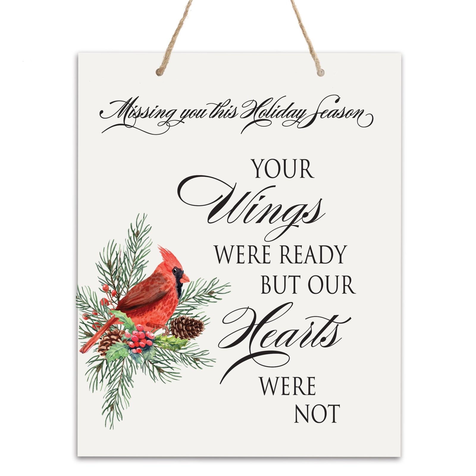 Merry Christmas Wall Hanging Sign - Your Wings - LifeSong Milestones