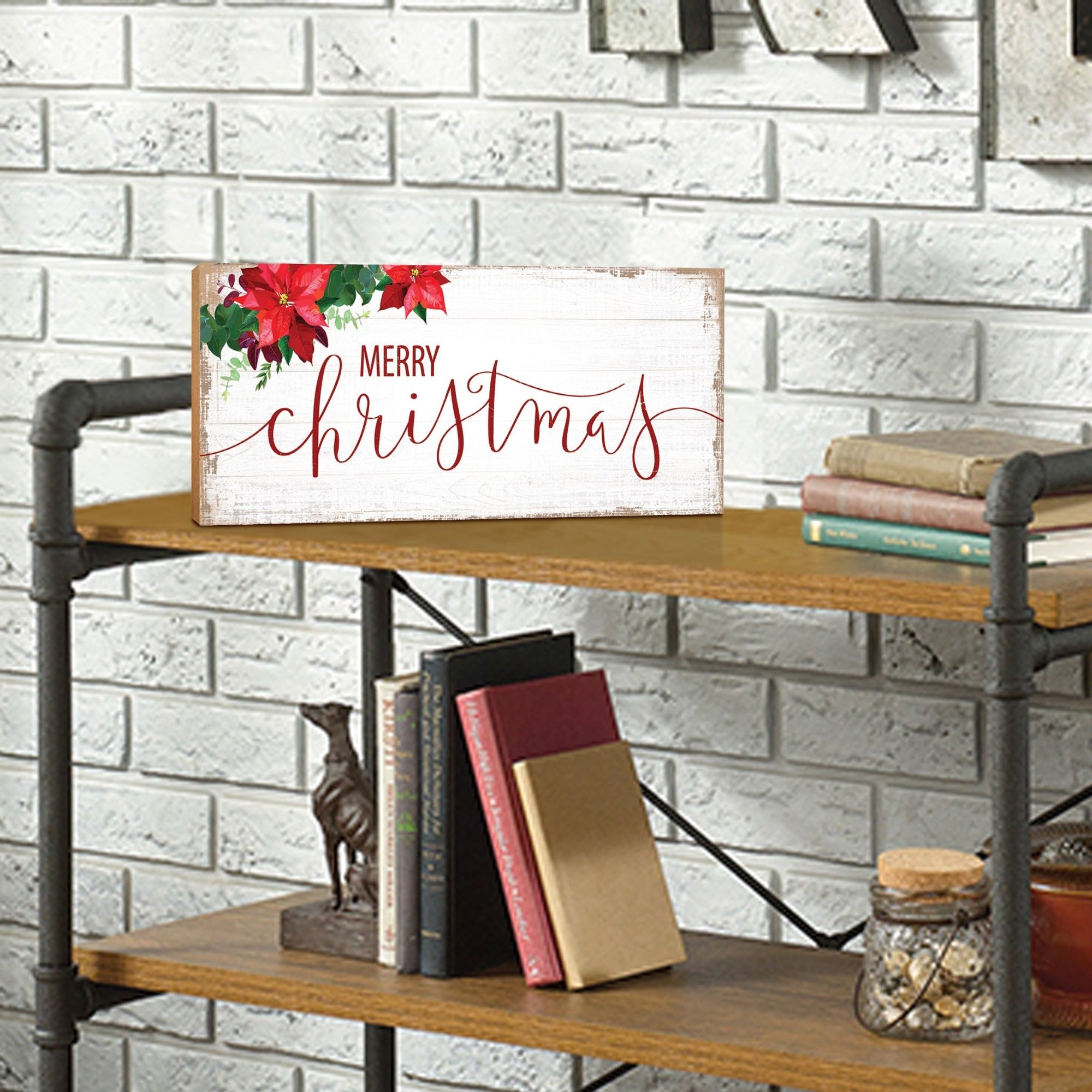 Merry Christmas | Wooden Tabletop Decoration 10x4 - LifeSong Milestones