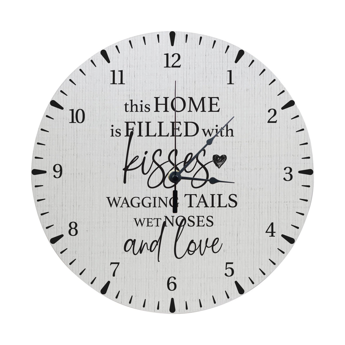 Minimalist Roman Numeral Wooden Clock For Walls Or Countertop Display For Pet Owners - This Home Is Filled - LifeSong Milestones