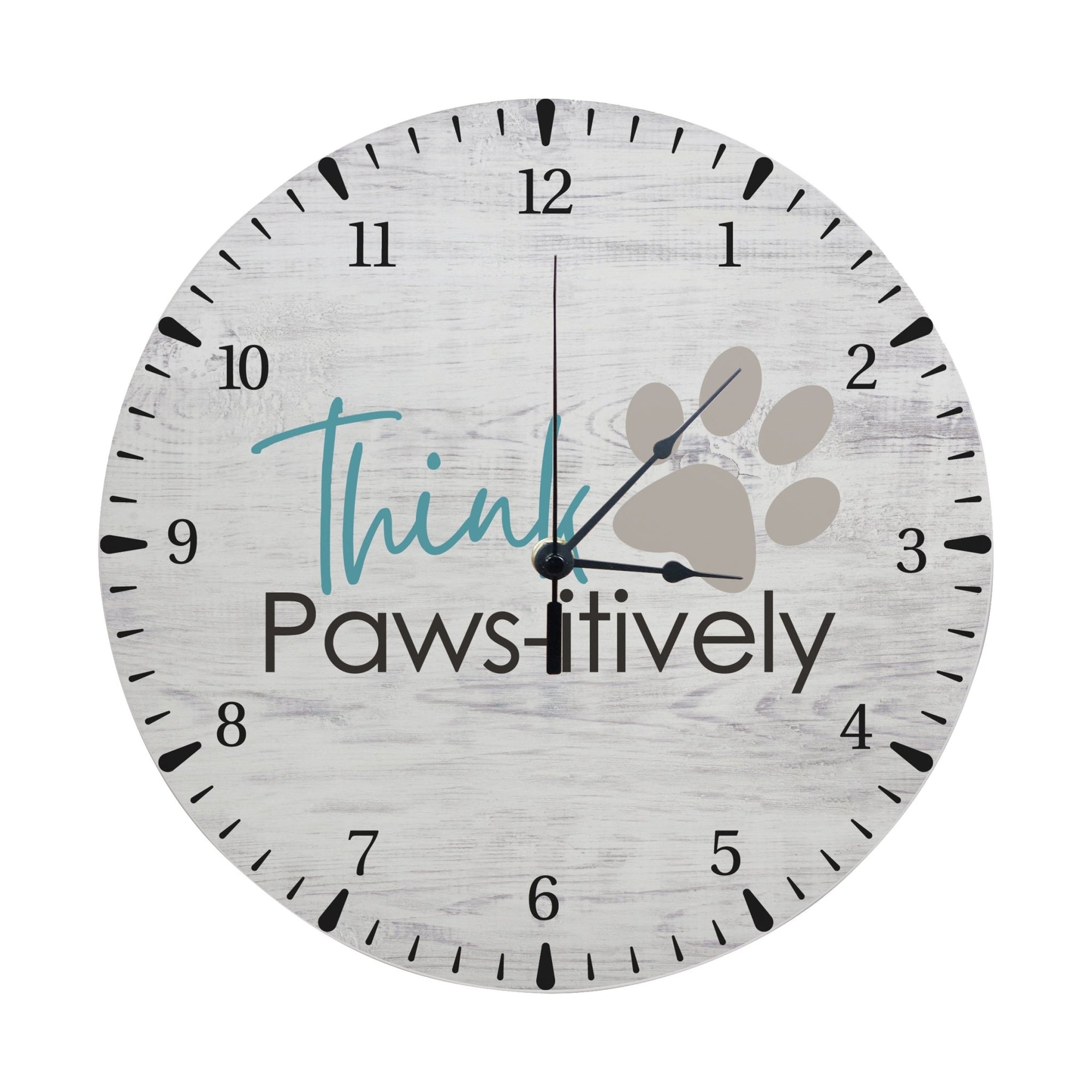 Minimalist Roman Numeral Wooden Clock For Walls Or Countertop Display For Pet Owners - This Pawsitively - LifeSong Milestones