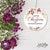 Modern 2.75in Christmas Round White Ornament for Grandparents - Grandma & Grandpa - LifeSong Milestones