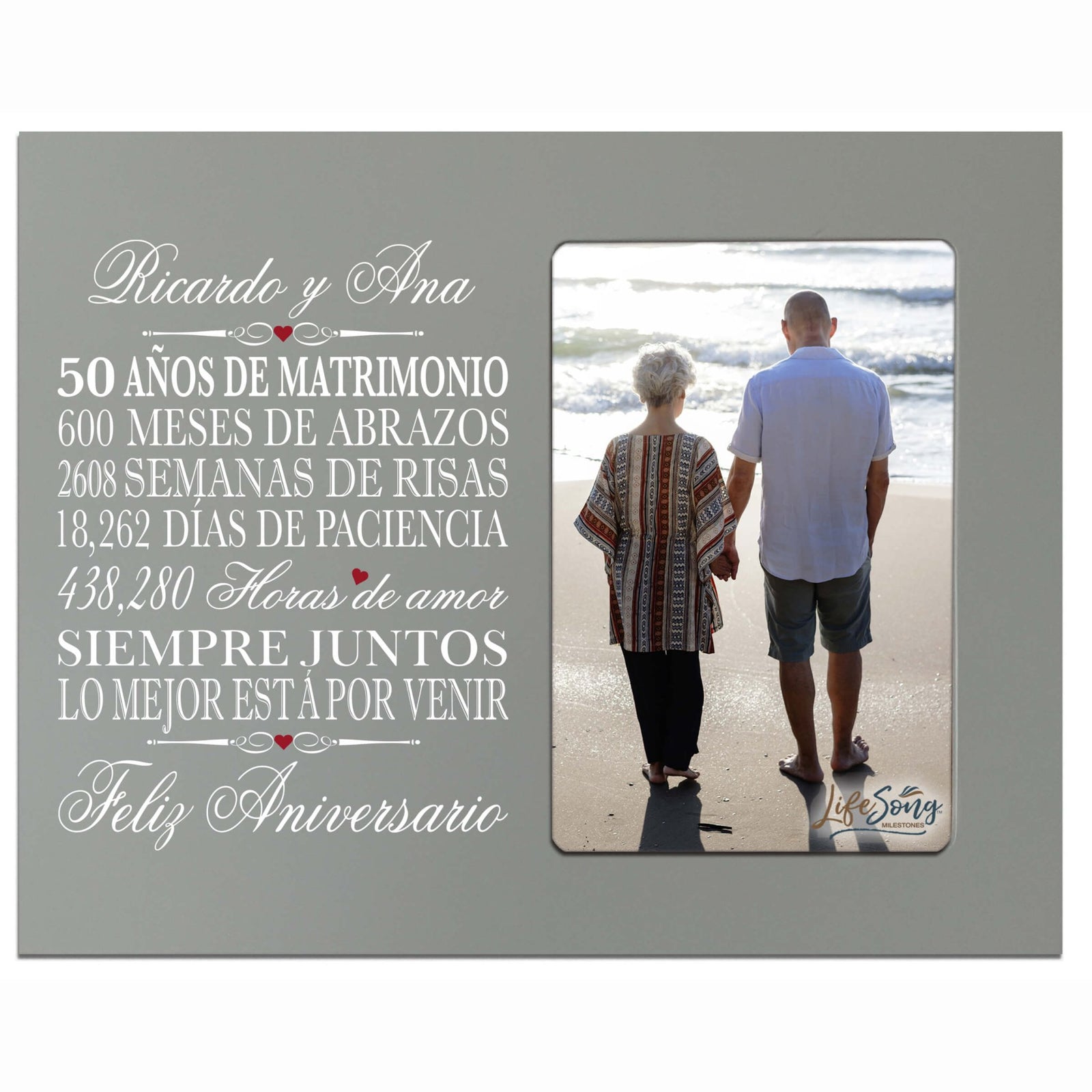 Lifesong Milestones Couples 25th Wedding Anniversary Spanish Picture Frame Gift Ideas
