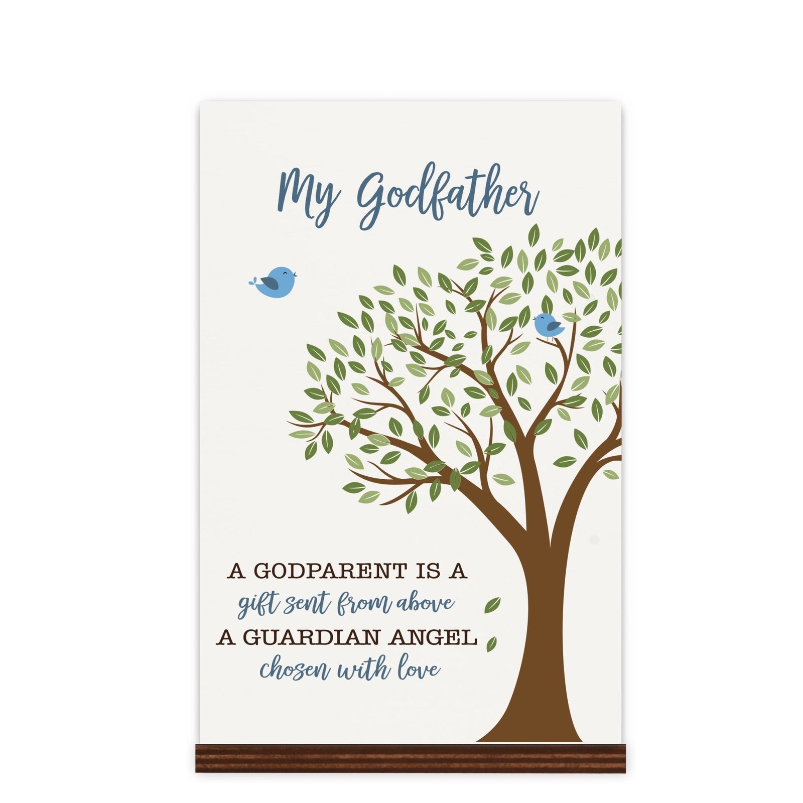 Modern 8x12in Decorative White Acrylic Signs With Wooden Base – A Gift Sent From Above - LifeSong Milestones